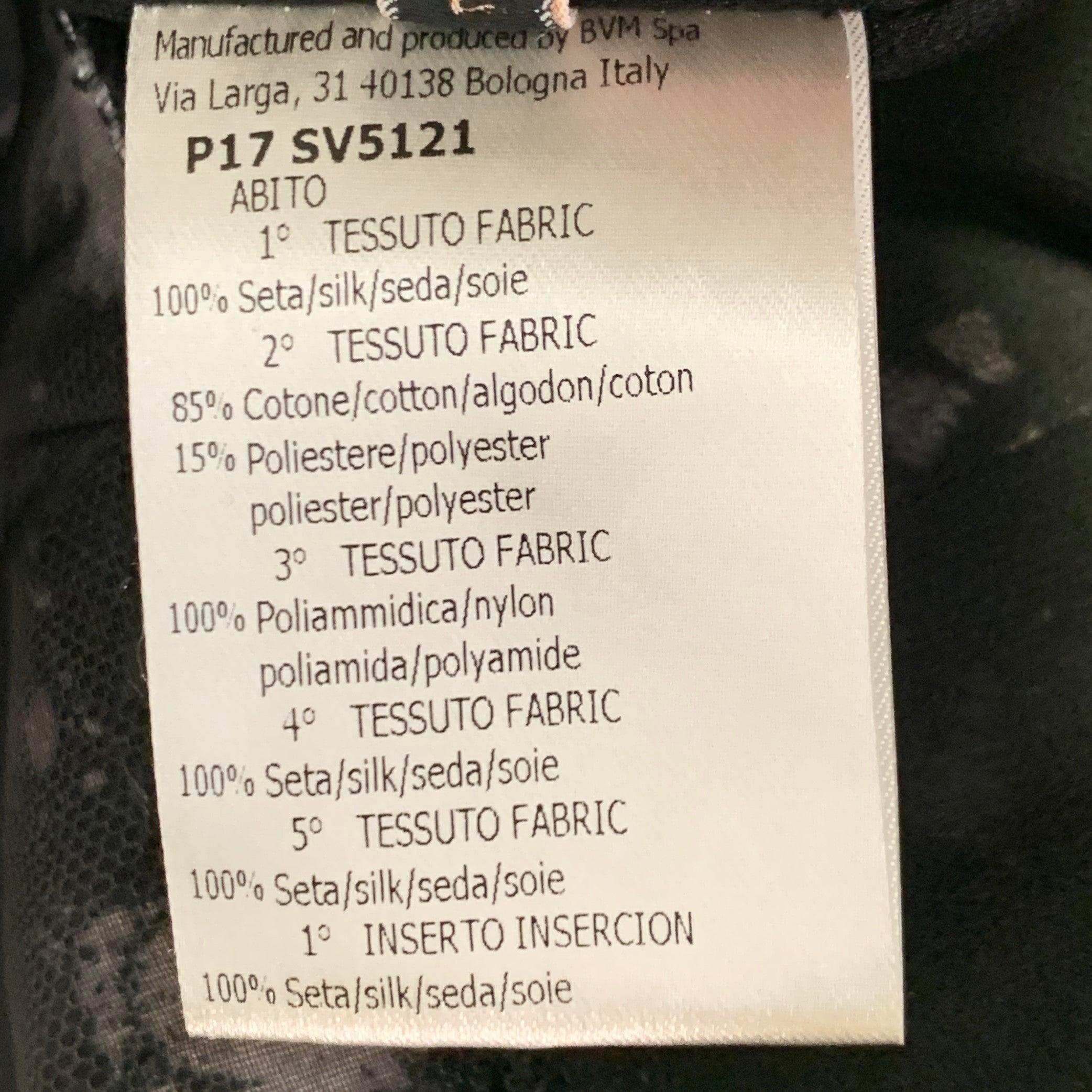 Giambattista Valli Taglia XS Nero Bianco Seta Misto Fabrice Abito da Cocktail in vendita 3