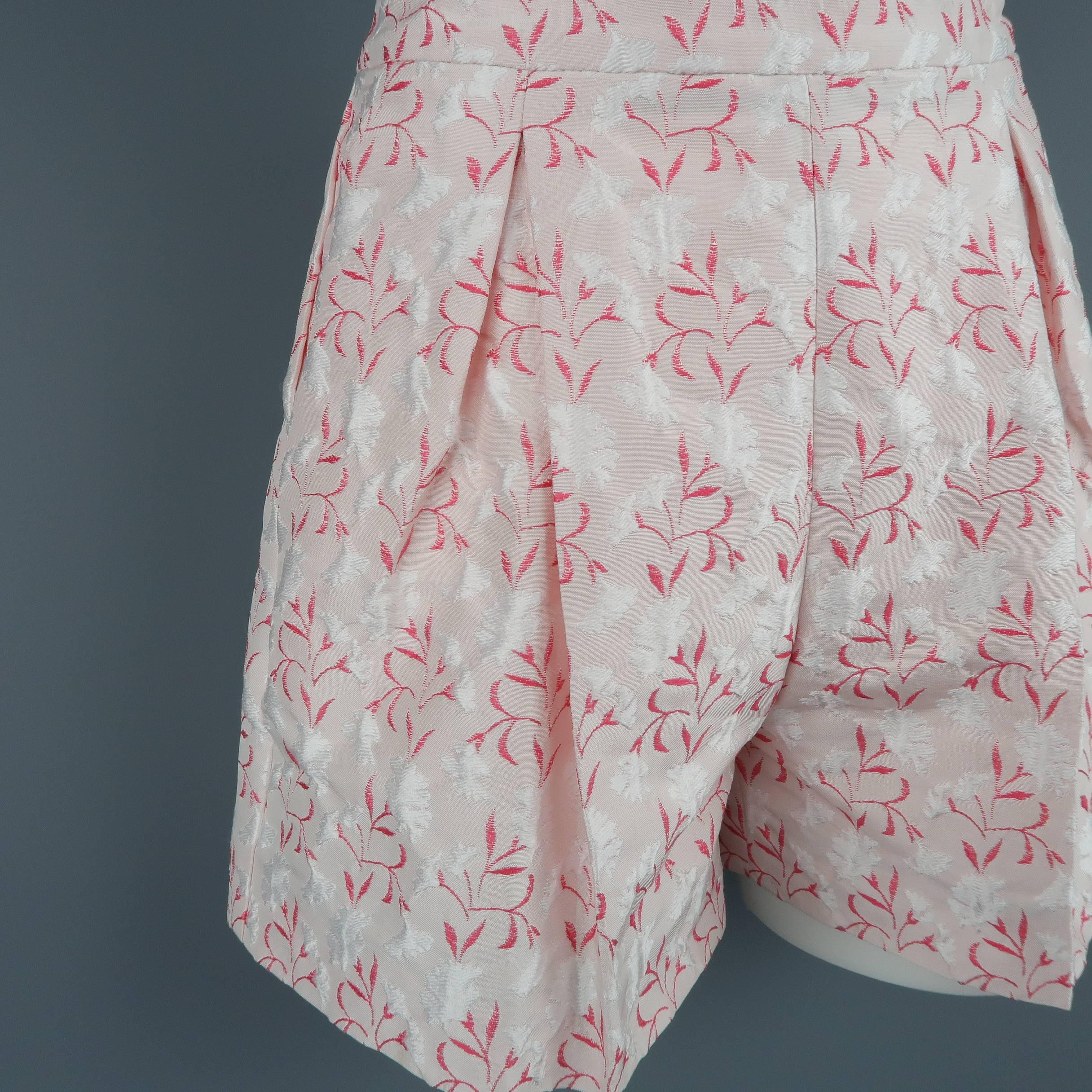 pink silk shorts