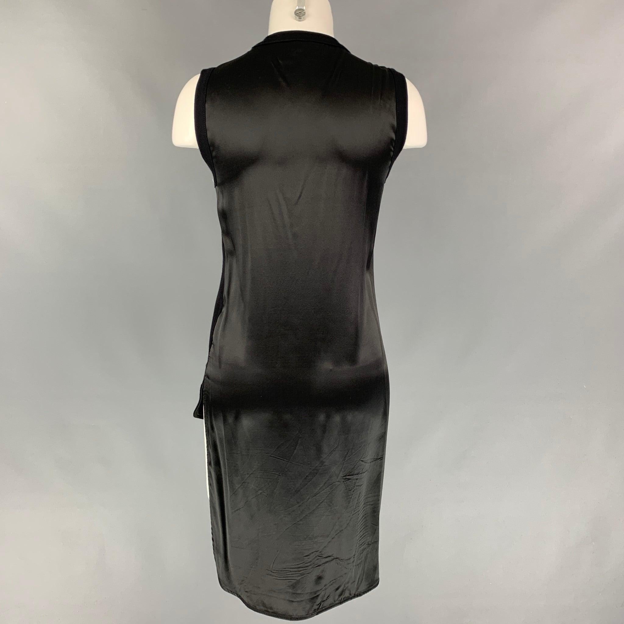 GIAMBATTISTA VALLI Size XXS Black Viscose / Silk Dress Top In Good Condition For Sale In San Francisco, CA