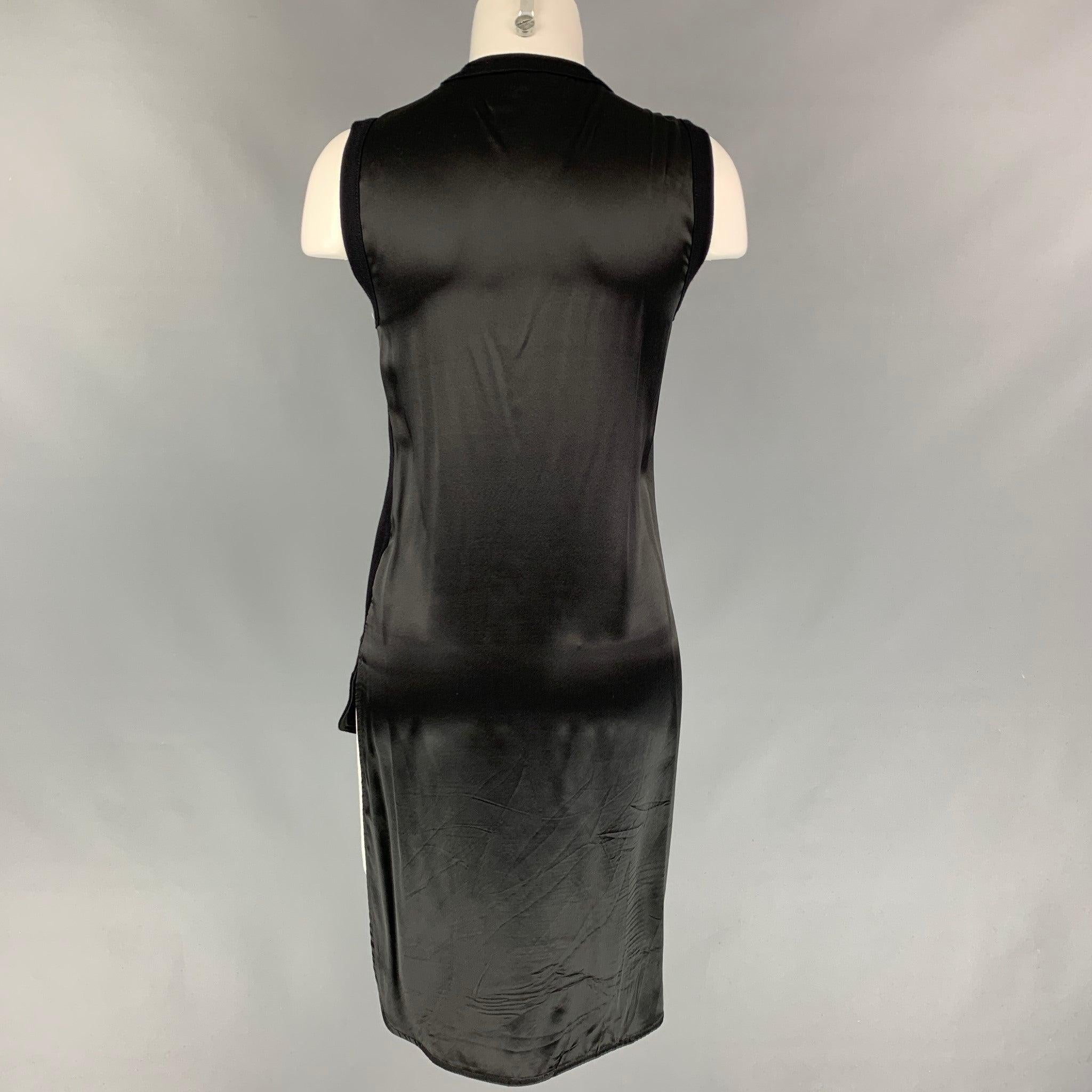 GIAMBATTISTA VALLI Size XXS Black Viscose Silk Mixed Fabrics Dress Top In Excellent Condition For Sale In San Francisco, CA
