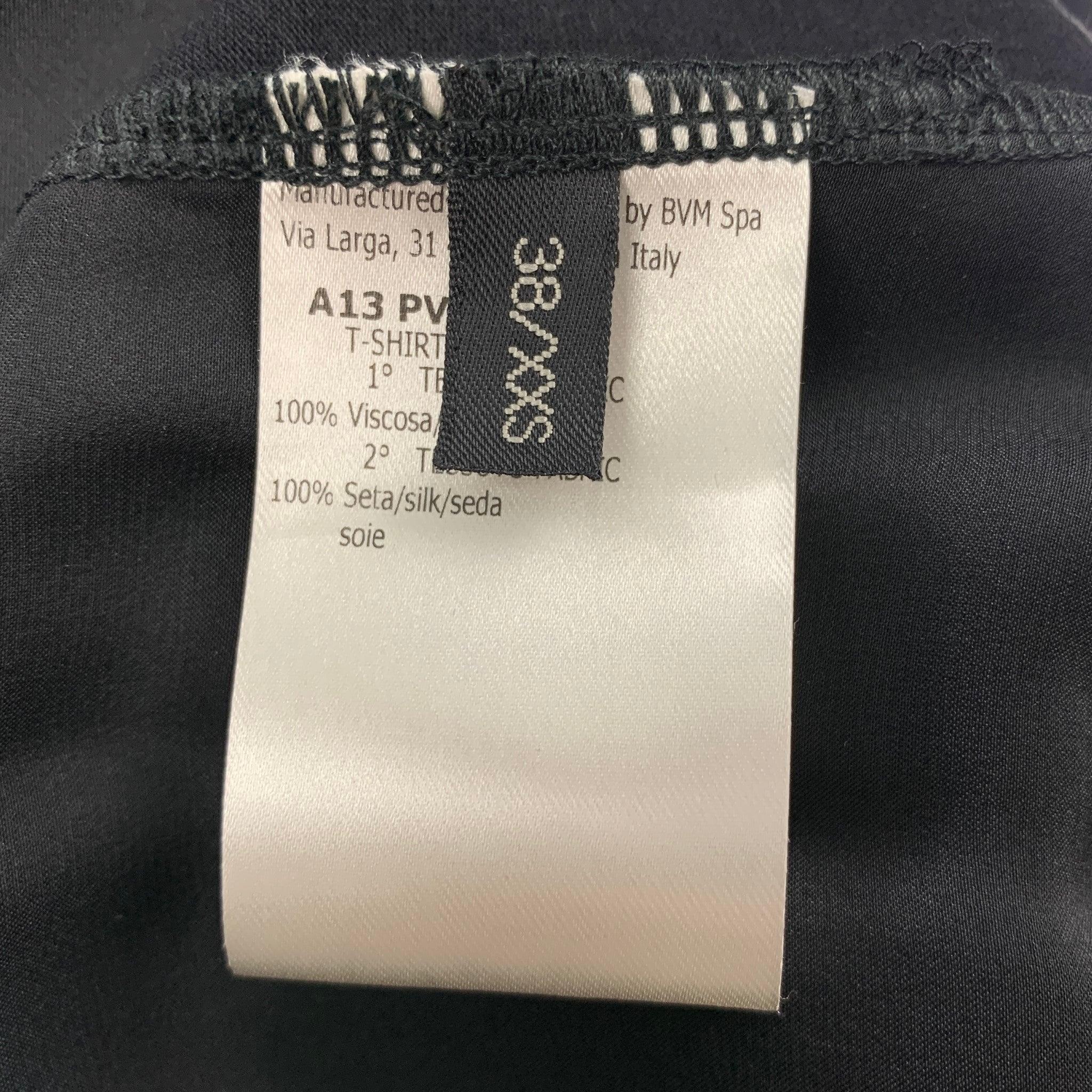 GIAMBATTISTA VALLI Size XXS Black Viscose Silk Mixed Fabrics Dress Top For Sale 1