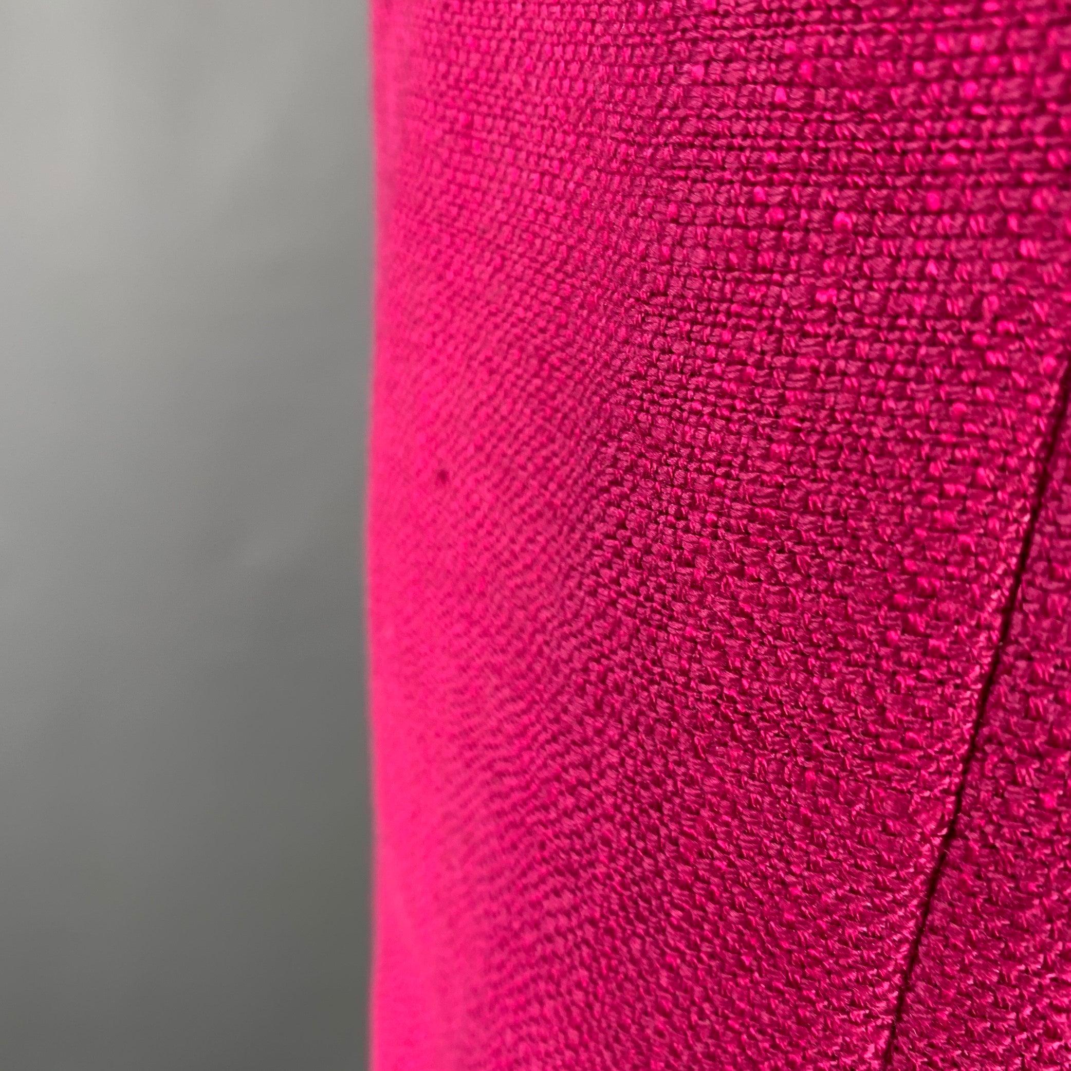 Women's GIAMBATTISTA VALLI Size XXS Raspberry Linen Blend Woven Sleeveless Dress For Sale
