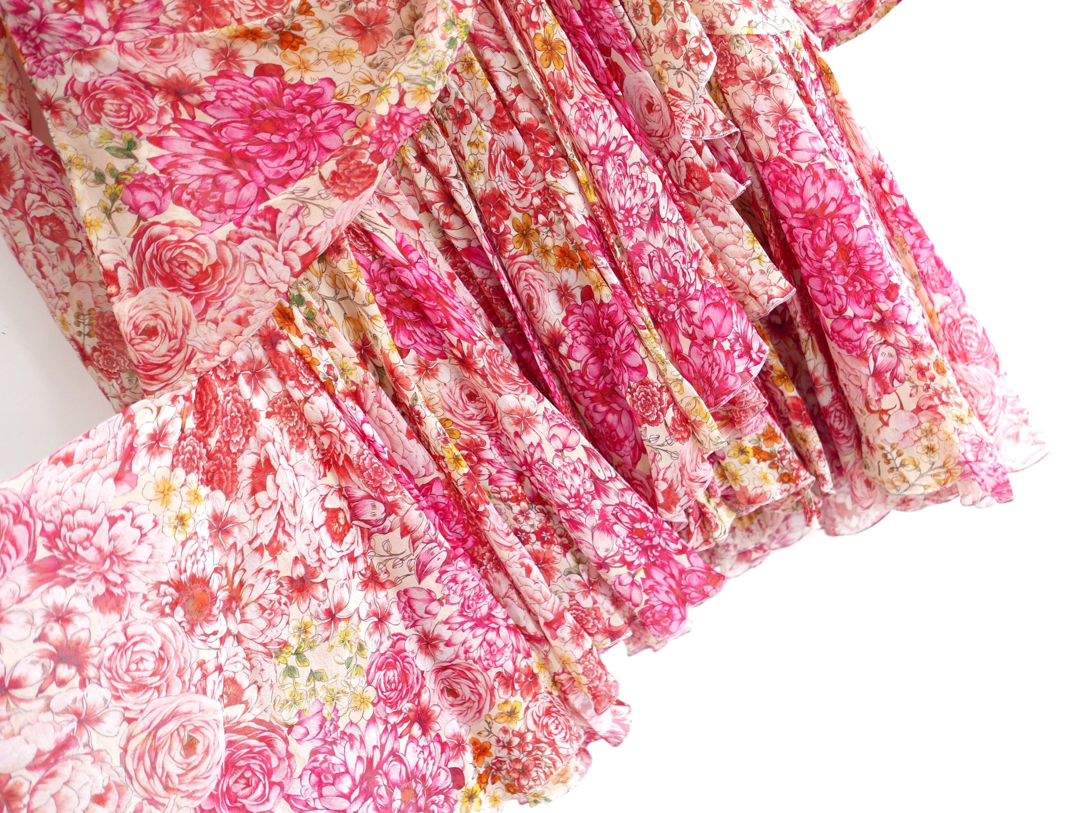 Women's Giambattista Valli Spring 2019  Floral Silk Dress  For Sale
