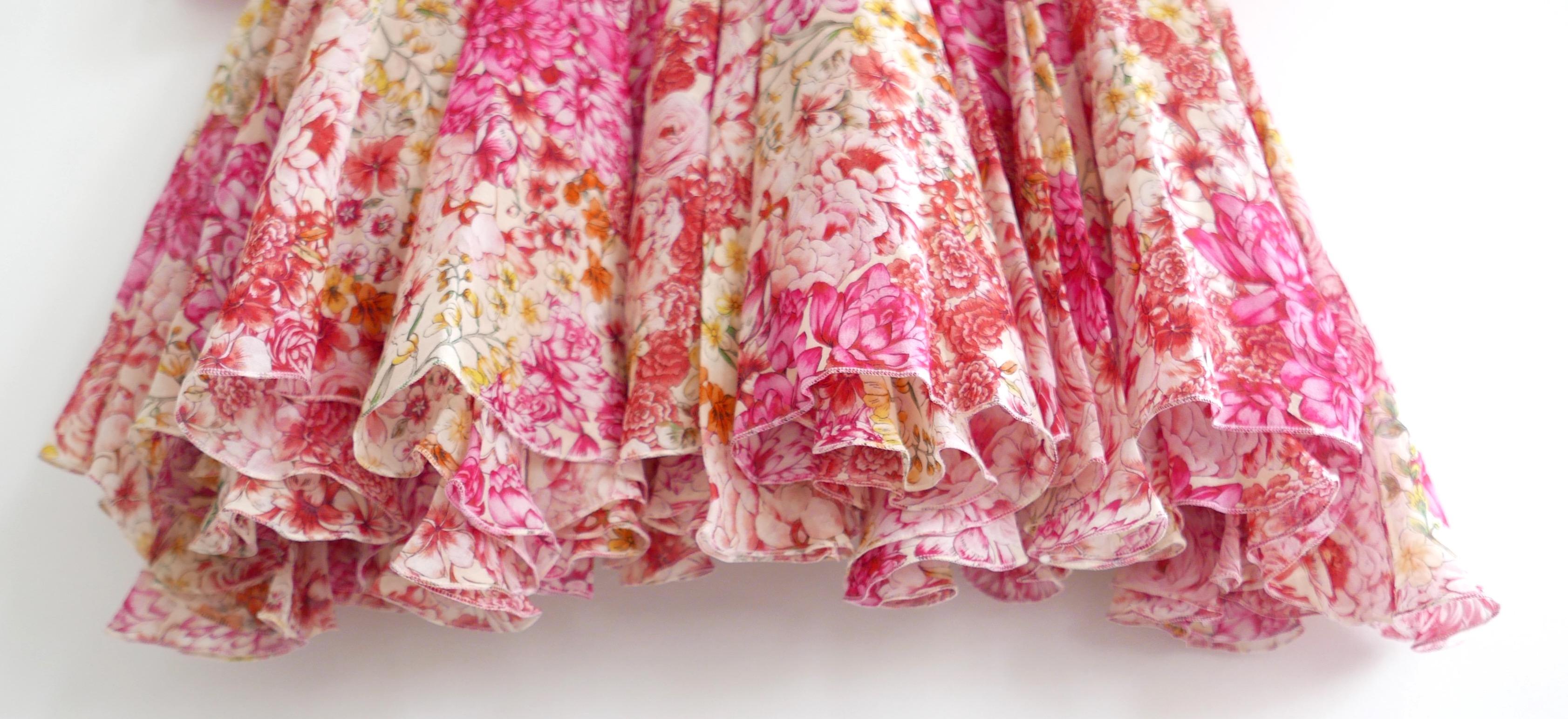Giambattista Valli Spring 2019  Floral Silk Dress  For Sale 2