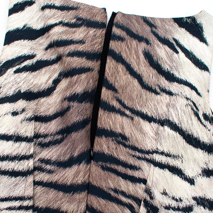 Giambattista Valli Tiger Print Dress - Size US 8 In Excellent Condition For Sale In London, GB