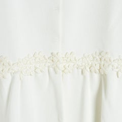 Giambattista Valli Twin Set L FR42 Ecru Viskose Strickoberteil und Strickjacke UK12 US10