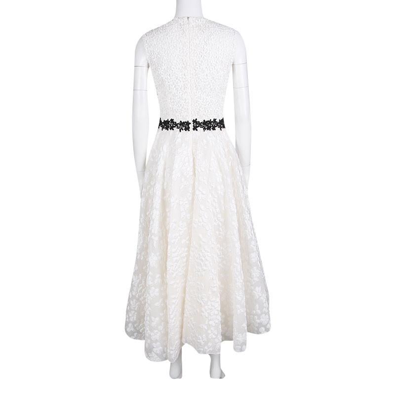 applique white dress