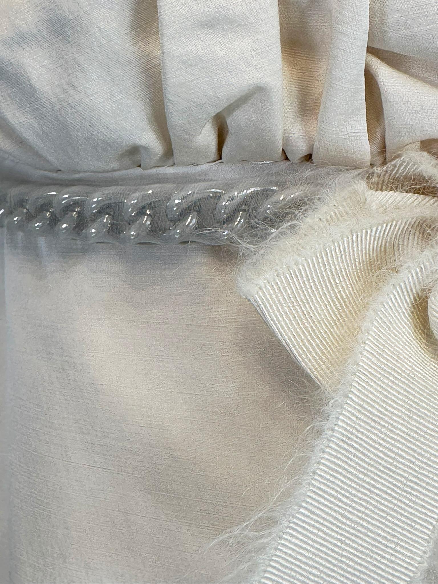 Giambattista Valli Vestido de cóctel blanco de seda sin tirantes y con lazo delantero de cadena 42 en venta 8