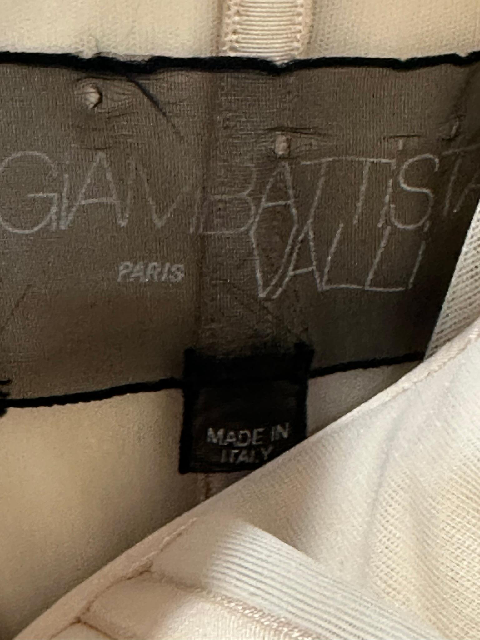 Giambattista Valli Vestido de cóctel blanco de seda sin tirantes y con lazo delantero de cadena 42 en venta 9