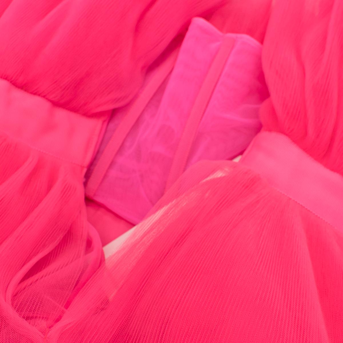 giambattista valli pink flared tulle dress