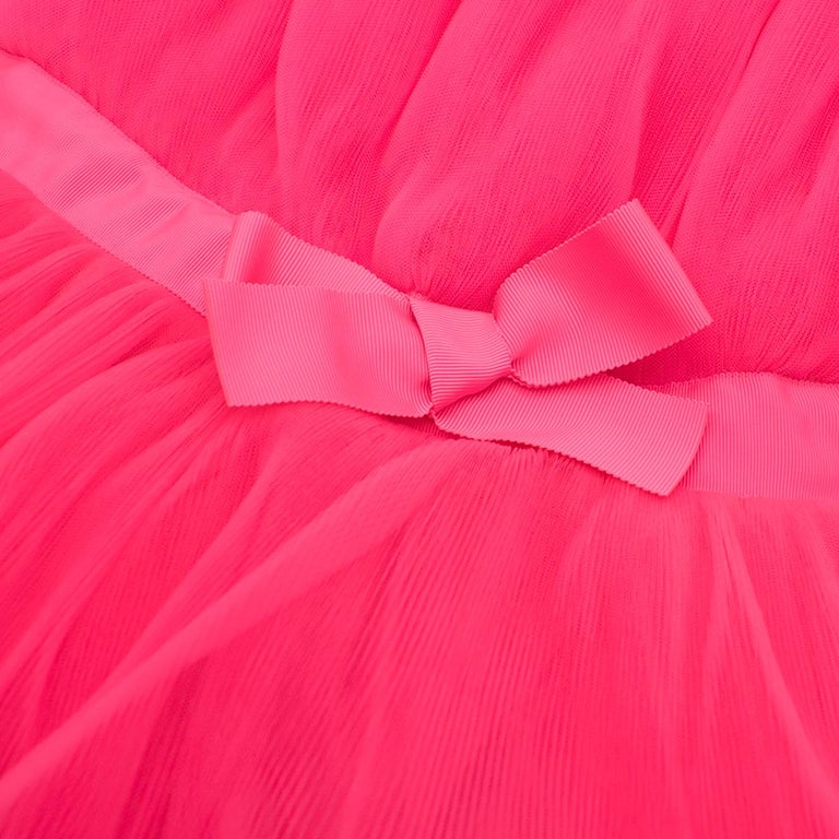 strapless open back dress Eunby Maxi Pink Tulle Dress w/ Open Back