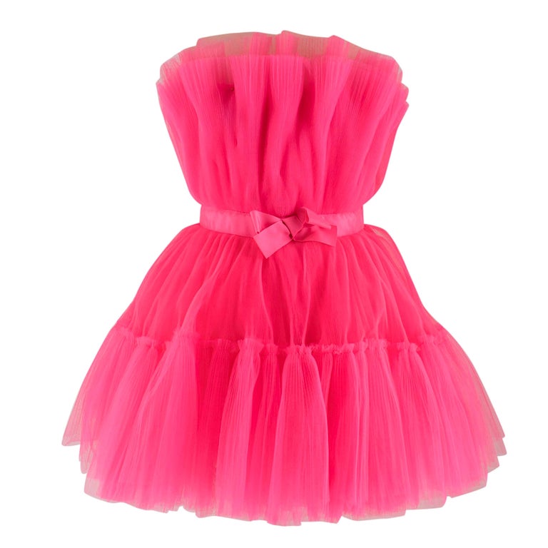 Giambattista Valli x H&M Pink Flared Tulle Dress 14 UK at 1stDibs ...