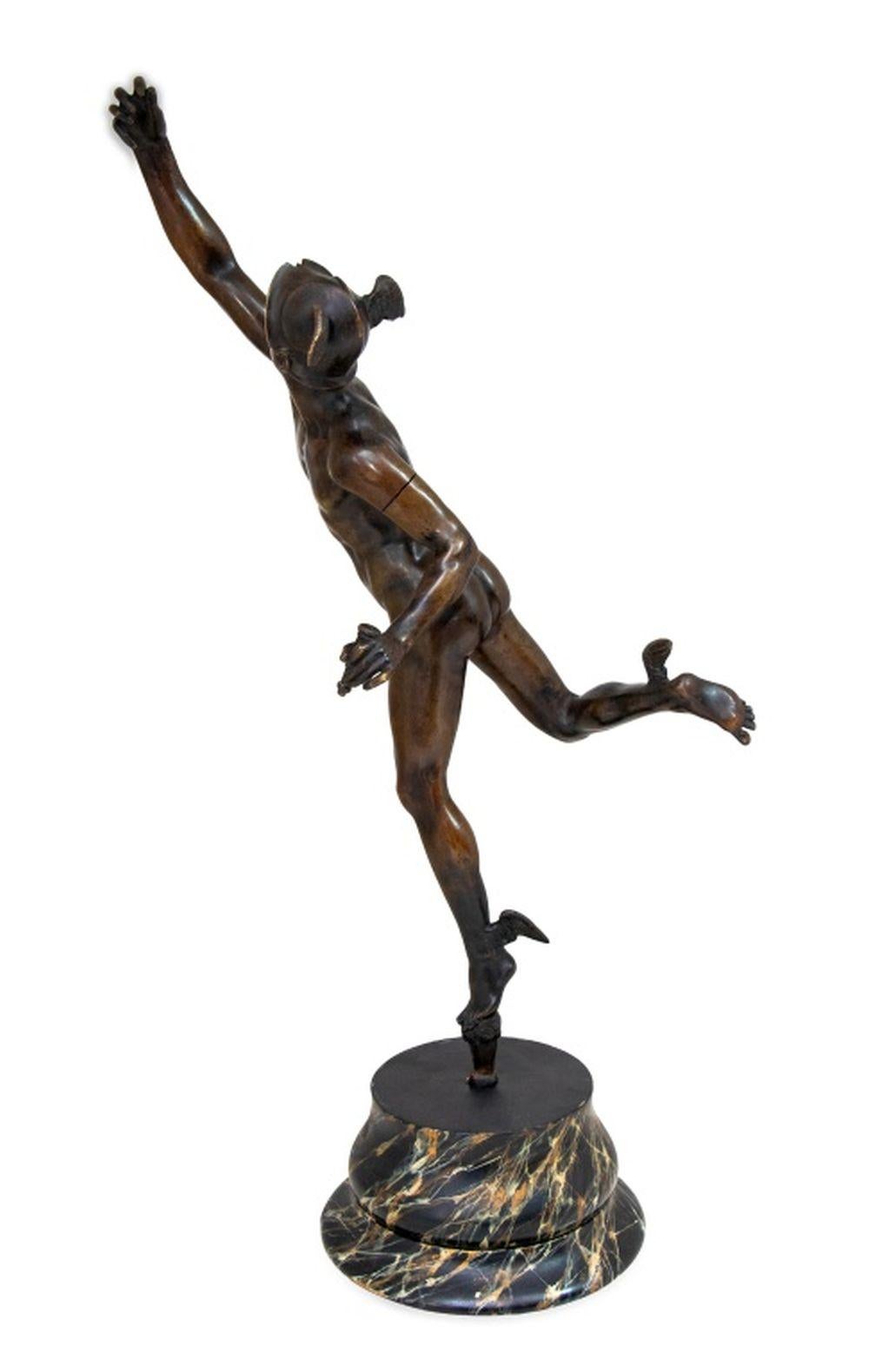 Dopo Giambologna (Jean de Boulogne, italiano, 1529-1608) Scultura in bronzo patinato 