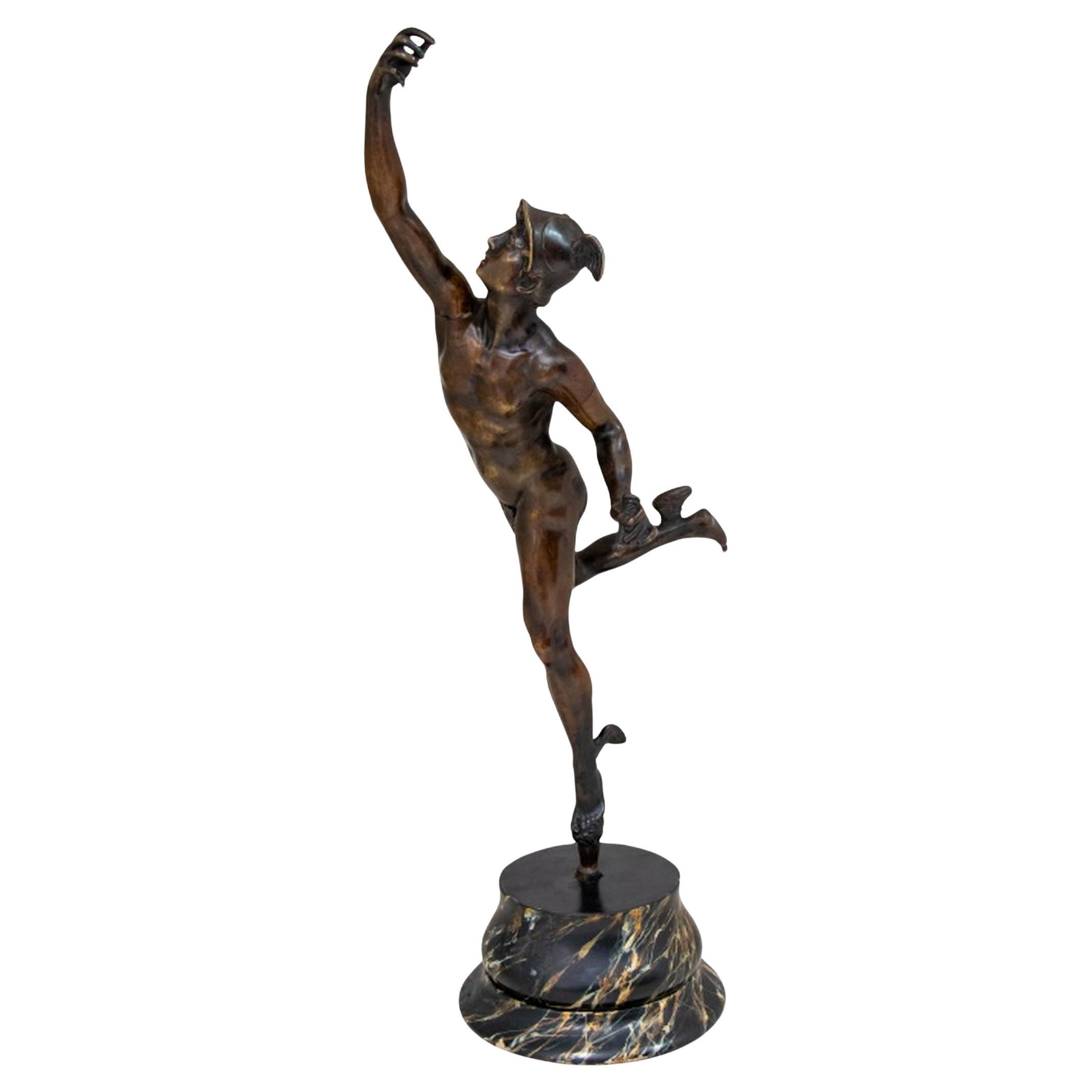 Giambologna "Mercurio" in bronzo patinato in vendita