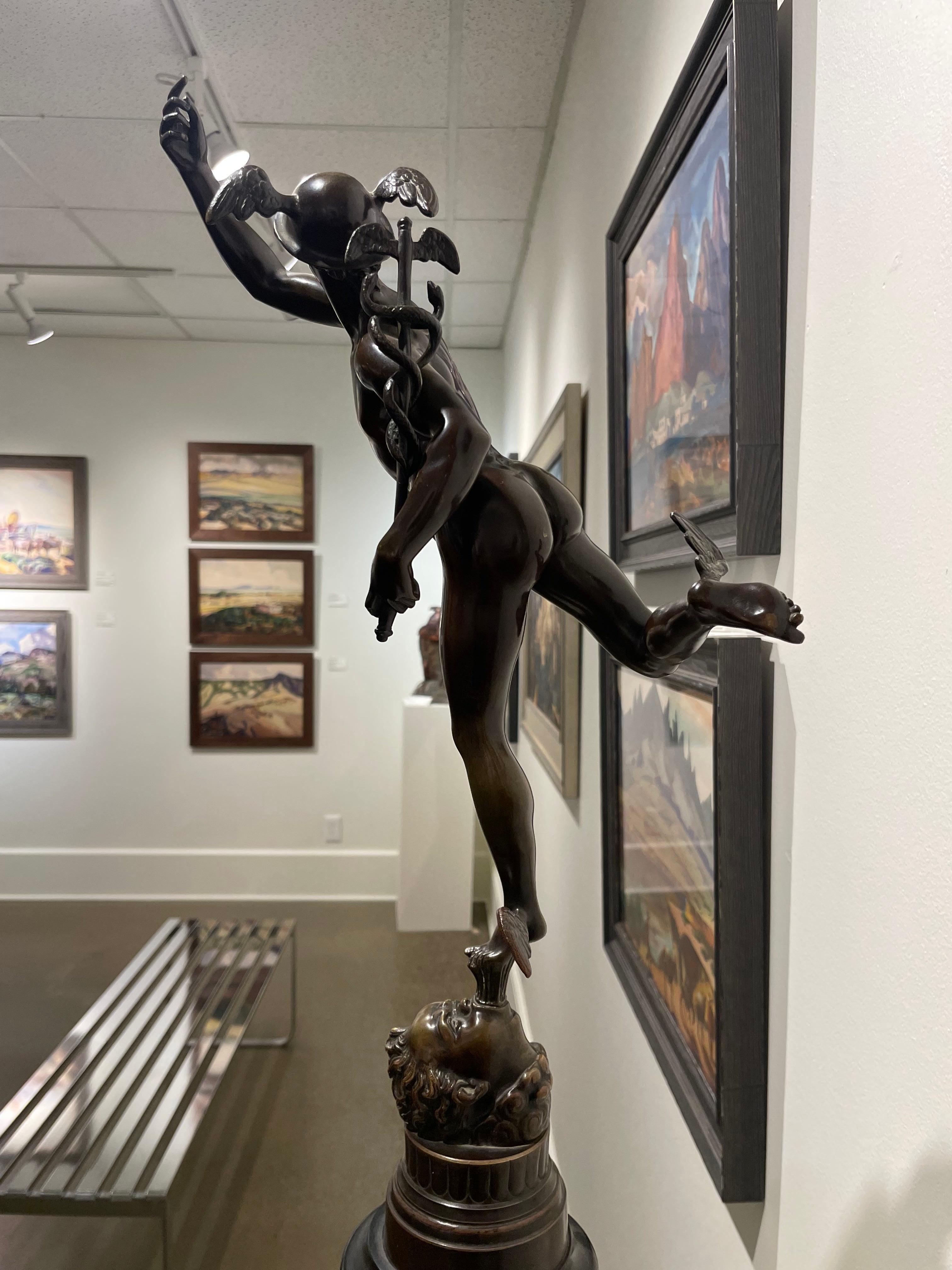 Mercury Standing on the Breath of Zeus, Antique Grand Tour For Sale 8