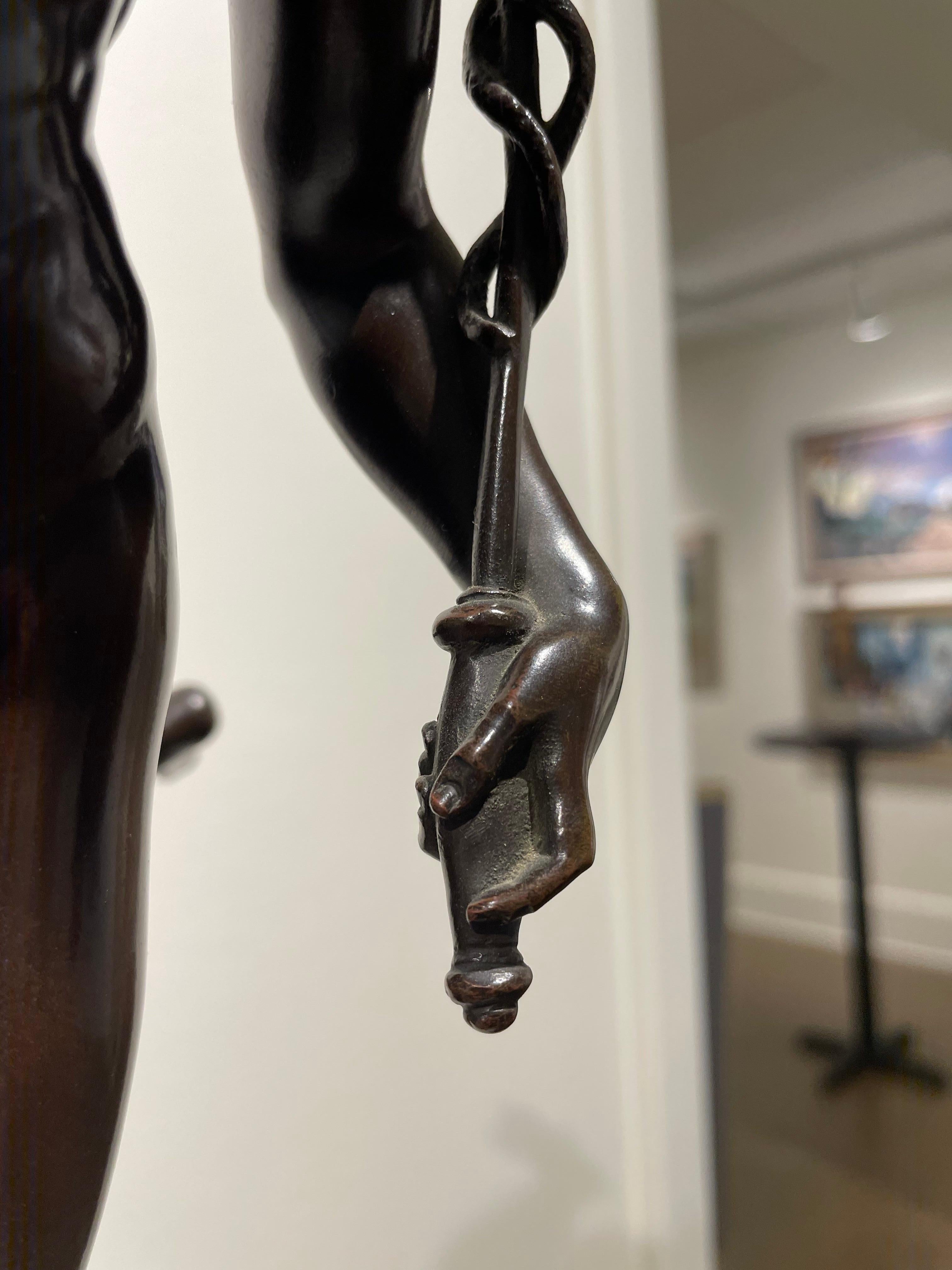 Mercury Standing on the Breath of Zeus, Antique Grand Tour For Sale 10
