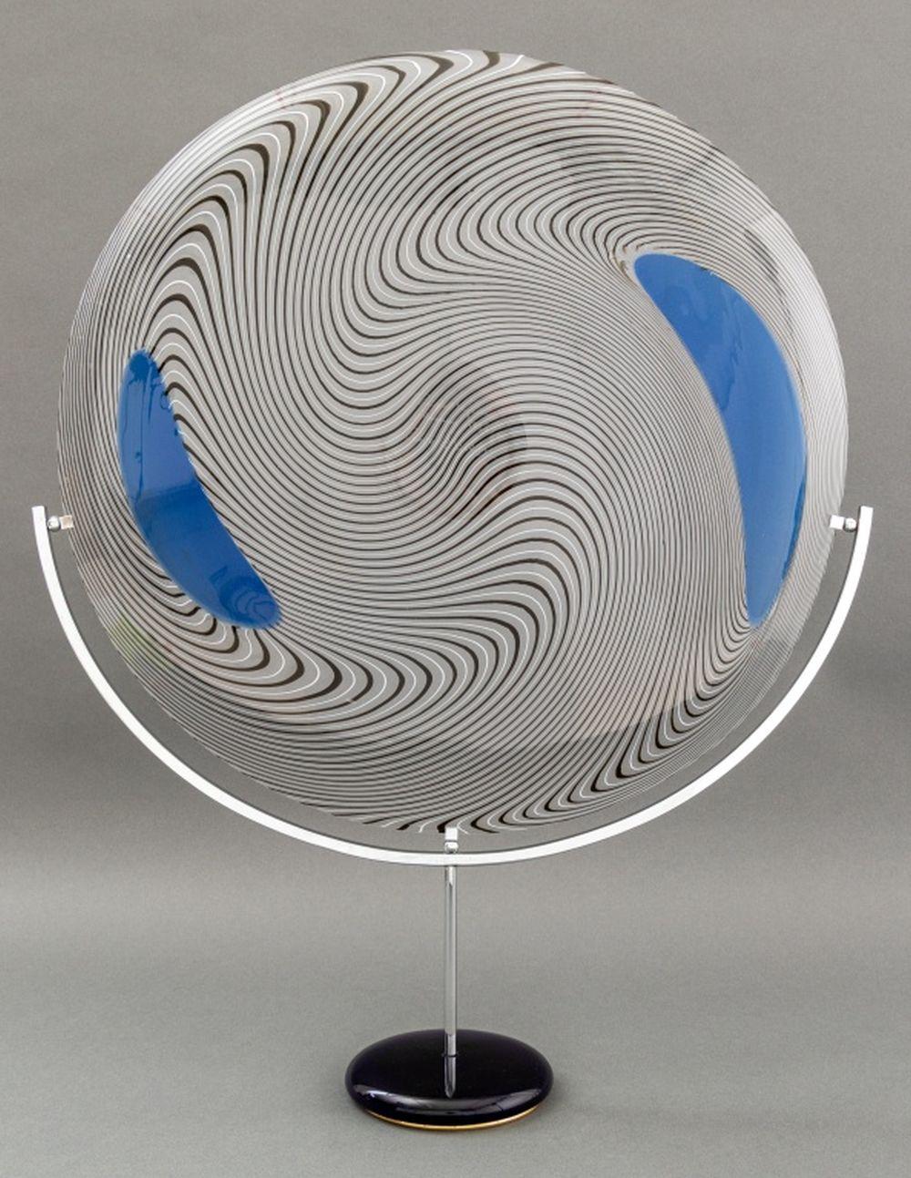 Metal Giampaolo Seguso Murano Art Glass Plate, 1993 For Sale