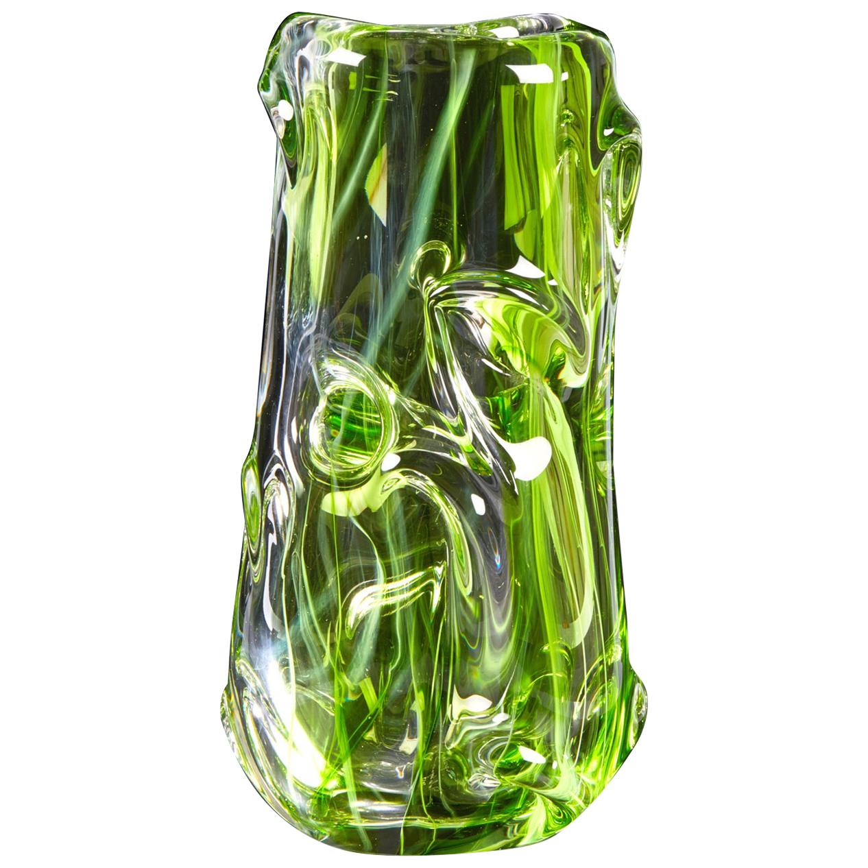 Giampaolo Seguso, "Surprise" Vase, One of a Kind Murano Glass Art Works For Sale