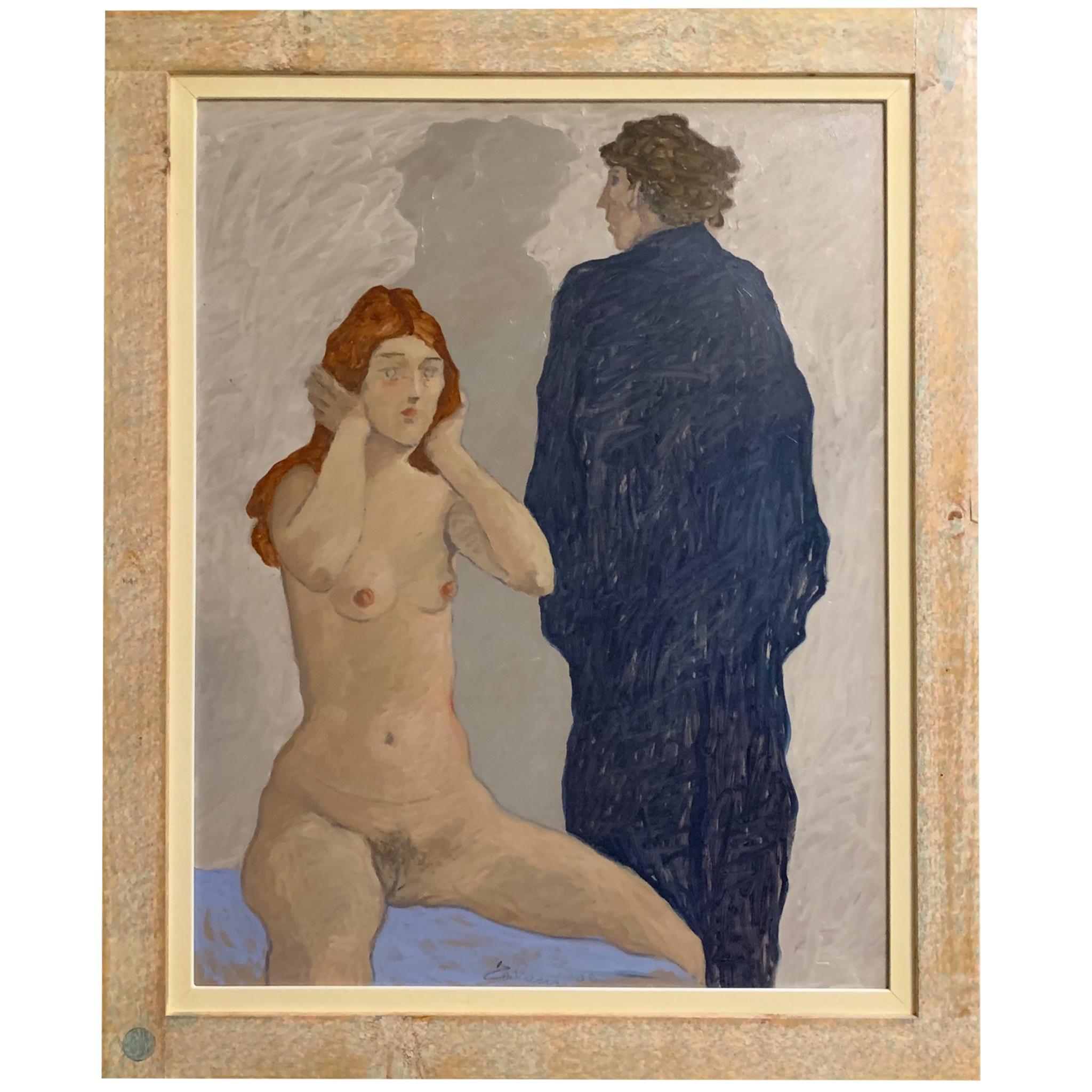 Storia ambigua - Pittura di donna nuda di Giampaolo Talani in vendita 4