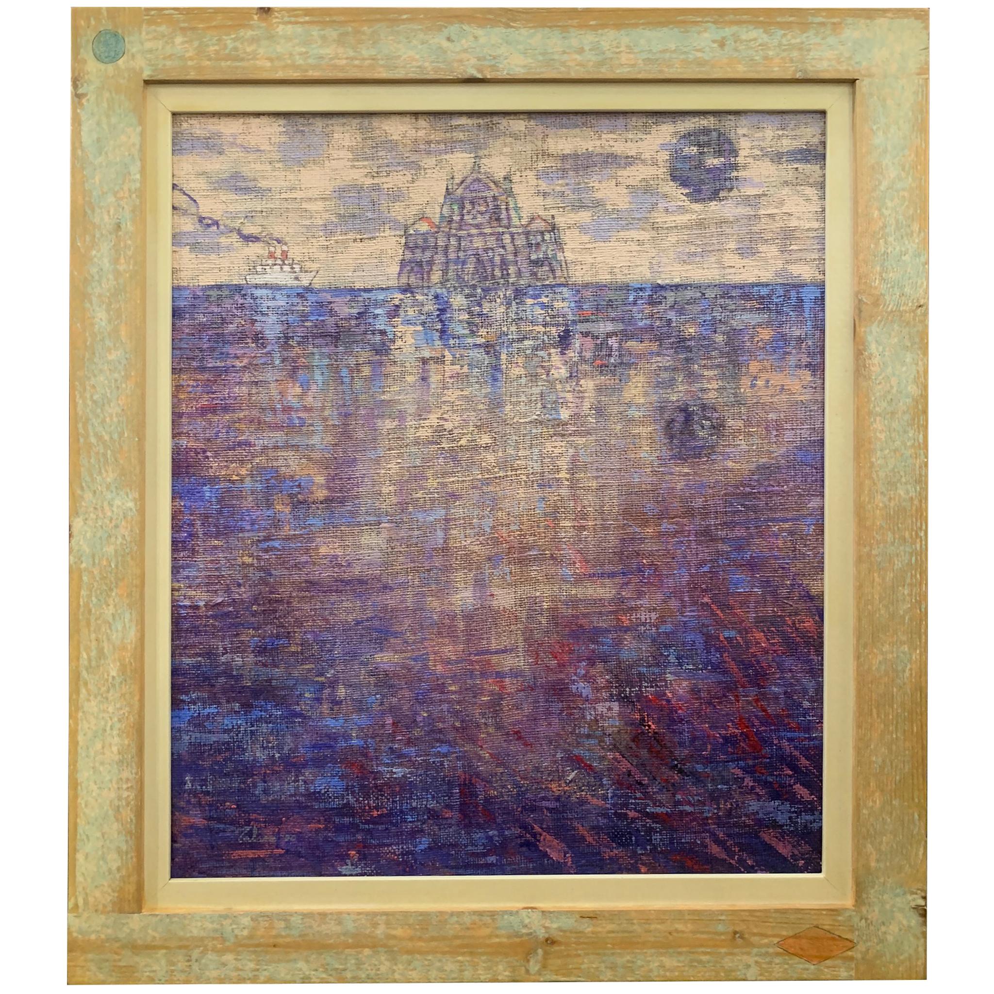 La cathédrale Marina - Peinture de paysage de Giampaolo Talani en vente 1
