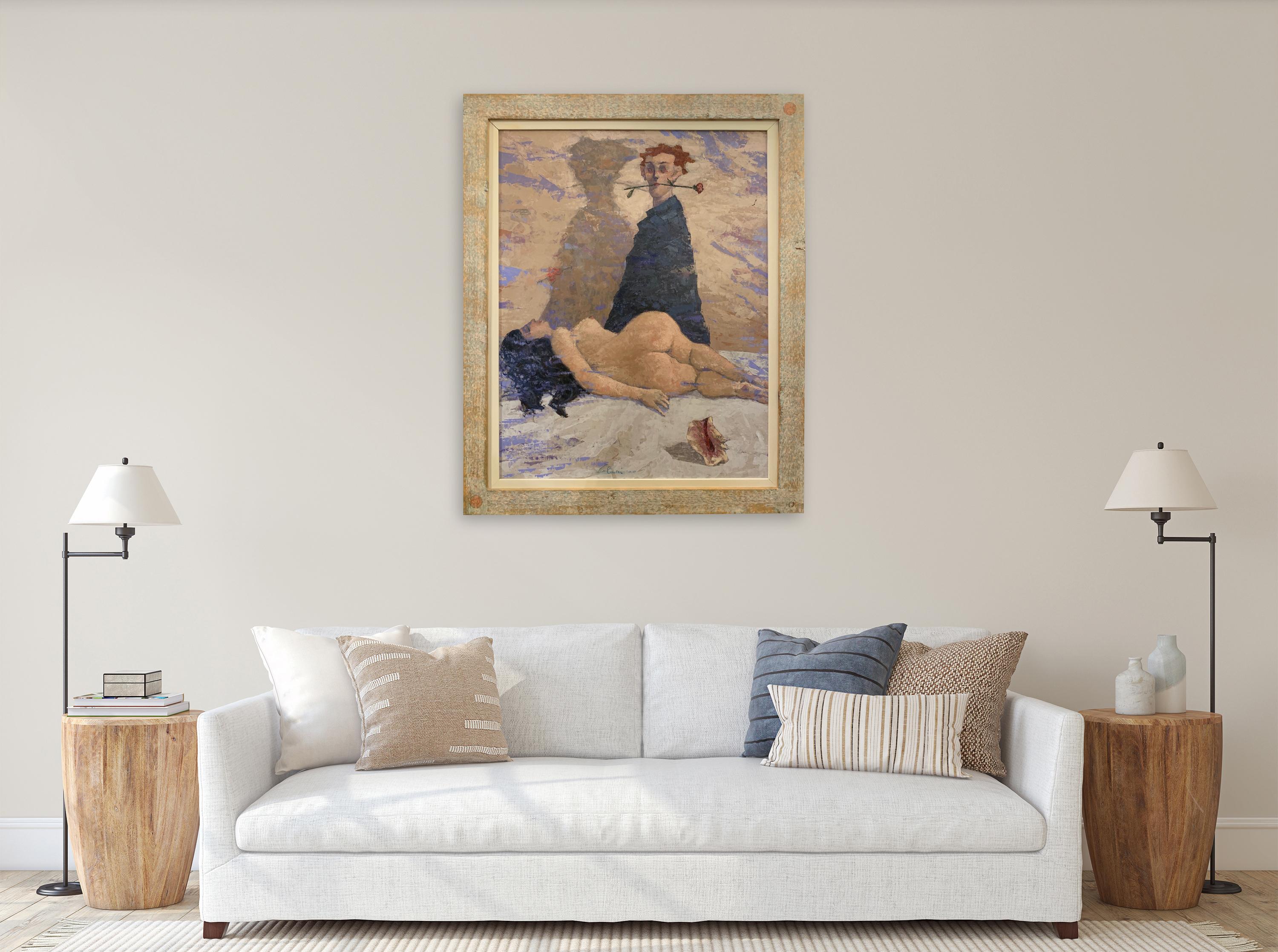 Geschichte zweideutig – Nackte Frau, Gemälde von Giampaolo Talani im Angebot 2