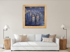 Mid-August Night - Seascape Nudes Painting by Giampaolo Talani