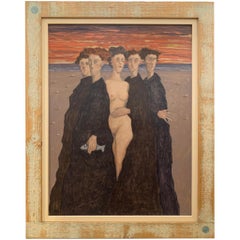 Sunset - Nude Female Painting by Giampaolo Talani