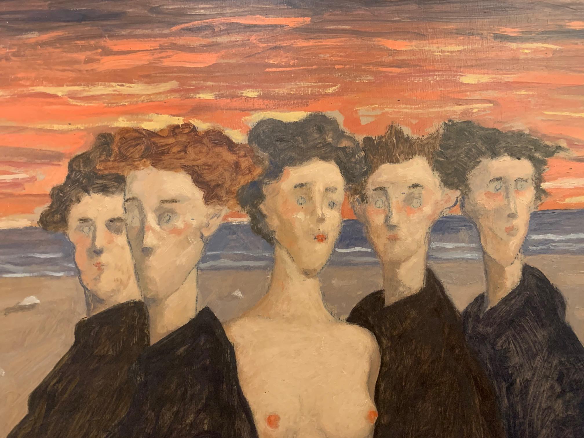 Puesta de sol - Pintura de mujer desnuda de Giampaolo Talani en venta 3