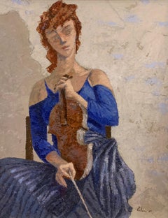 The Fiddler - Zeitgenössische Malerei von Giampaolo Talani