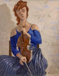The Fiddler - Contemporary Painting by Giampaolo Talani