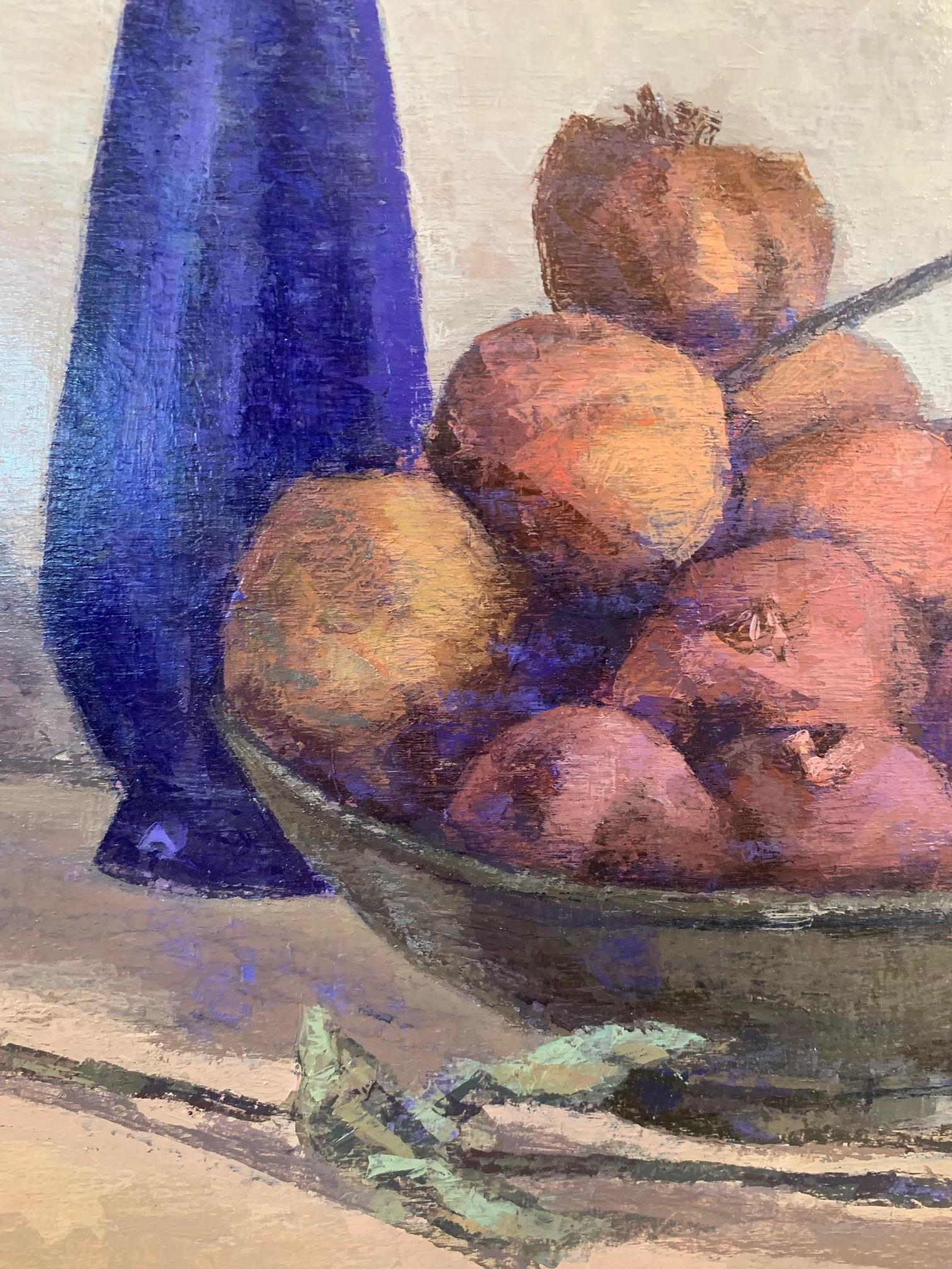 The Fish, La Rose And The Pomegranates - Still-Life Painting by Giampaolo Talani en vente 3