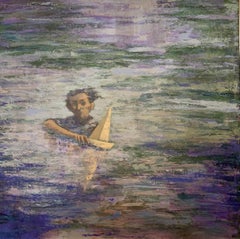 The Man With The Beretta - Peinture de mer de Giampaolo Talani