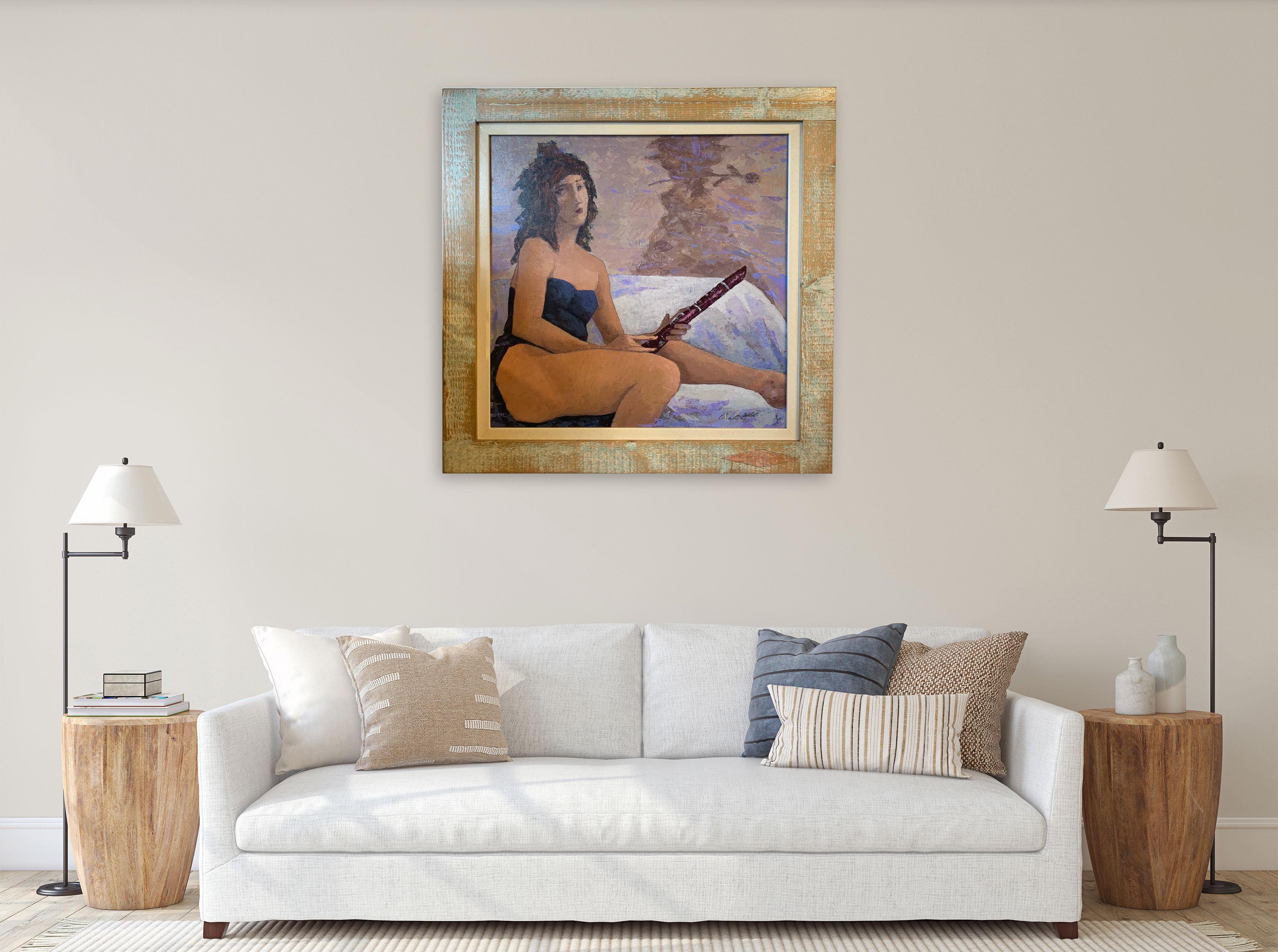 The Musician Chime - Figurative Painting by Giampaolo Talani For Sale 1
