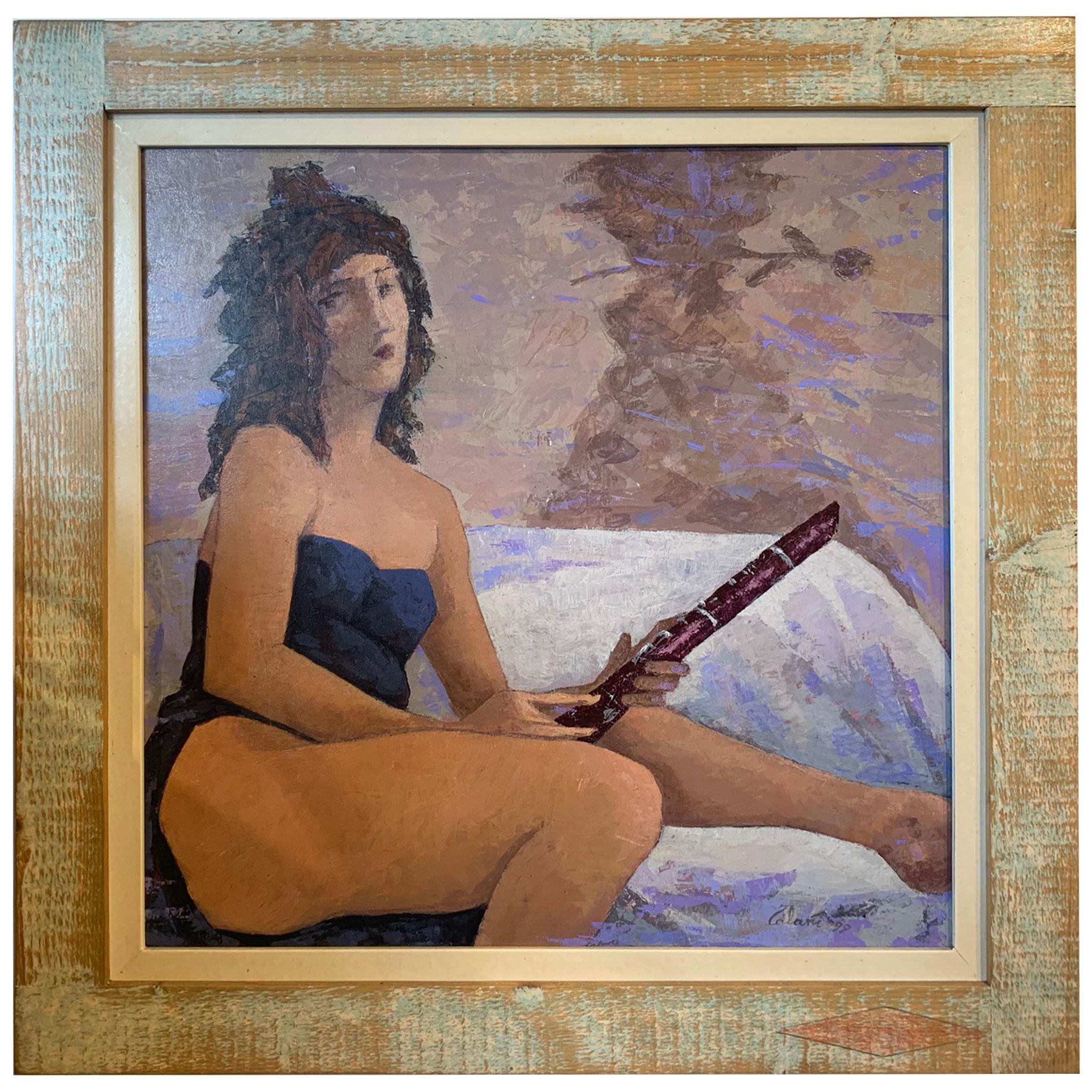 The Musician Chime - Figurative Painting by Giampaolo Talani For Sale 5