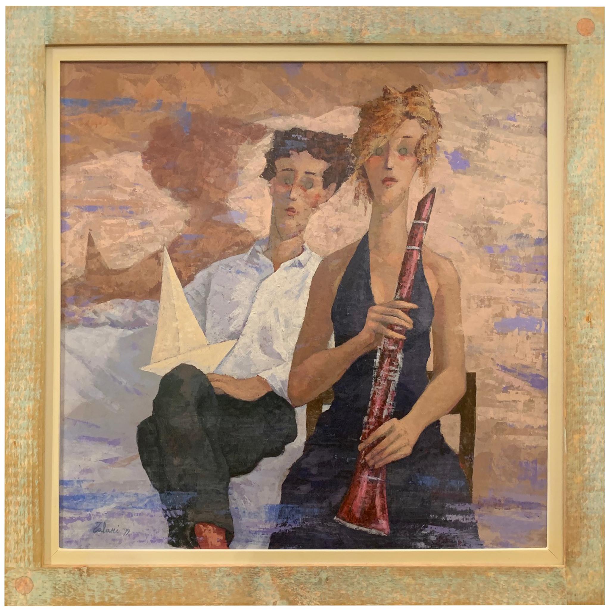Giampaolo Talani - The Musicians - Contemporary Painting by Giampaolo  Talani For Sale at 1stDibs