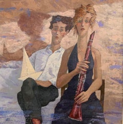 The Musicians - Contemporary Painting by Giampaolo Talani