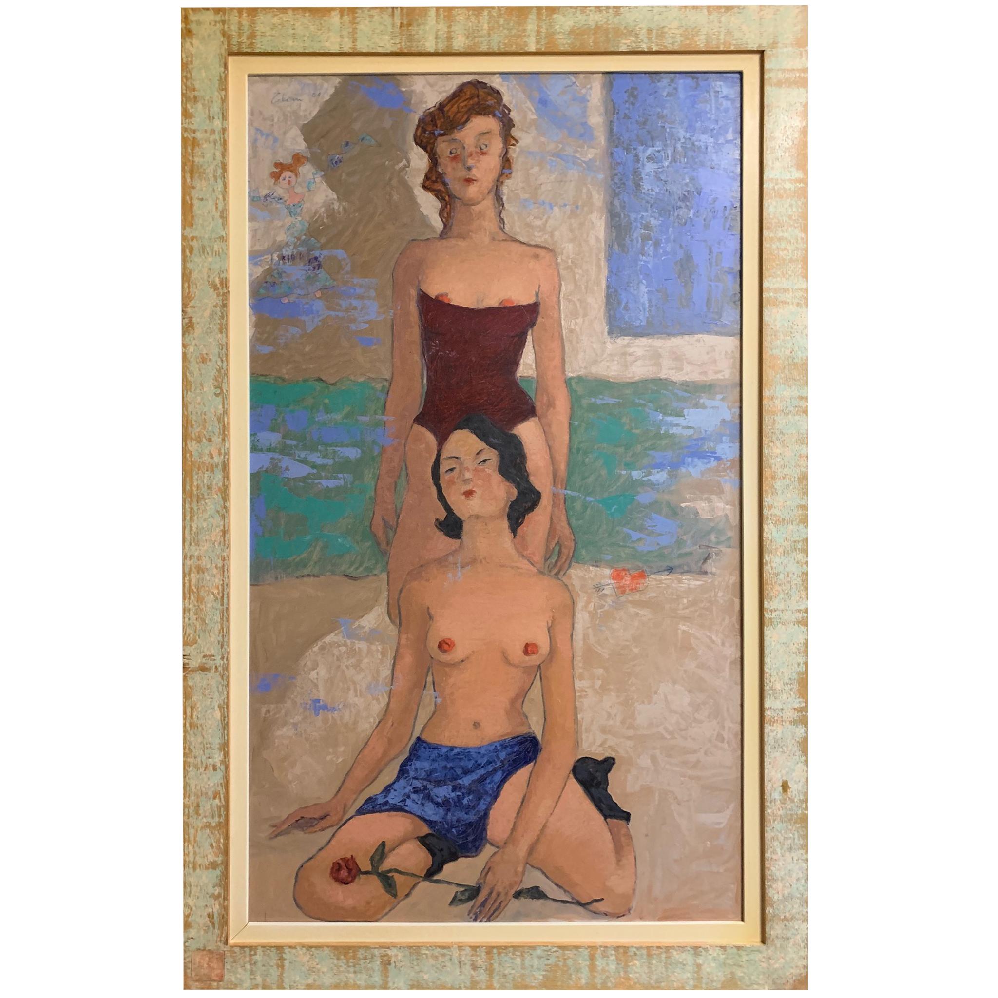 The Two Friends - Nudes Women Painting by Giampaolo Talani For Sale 4