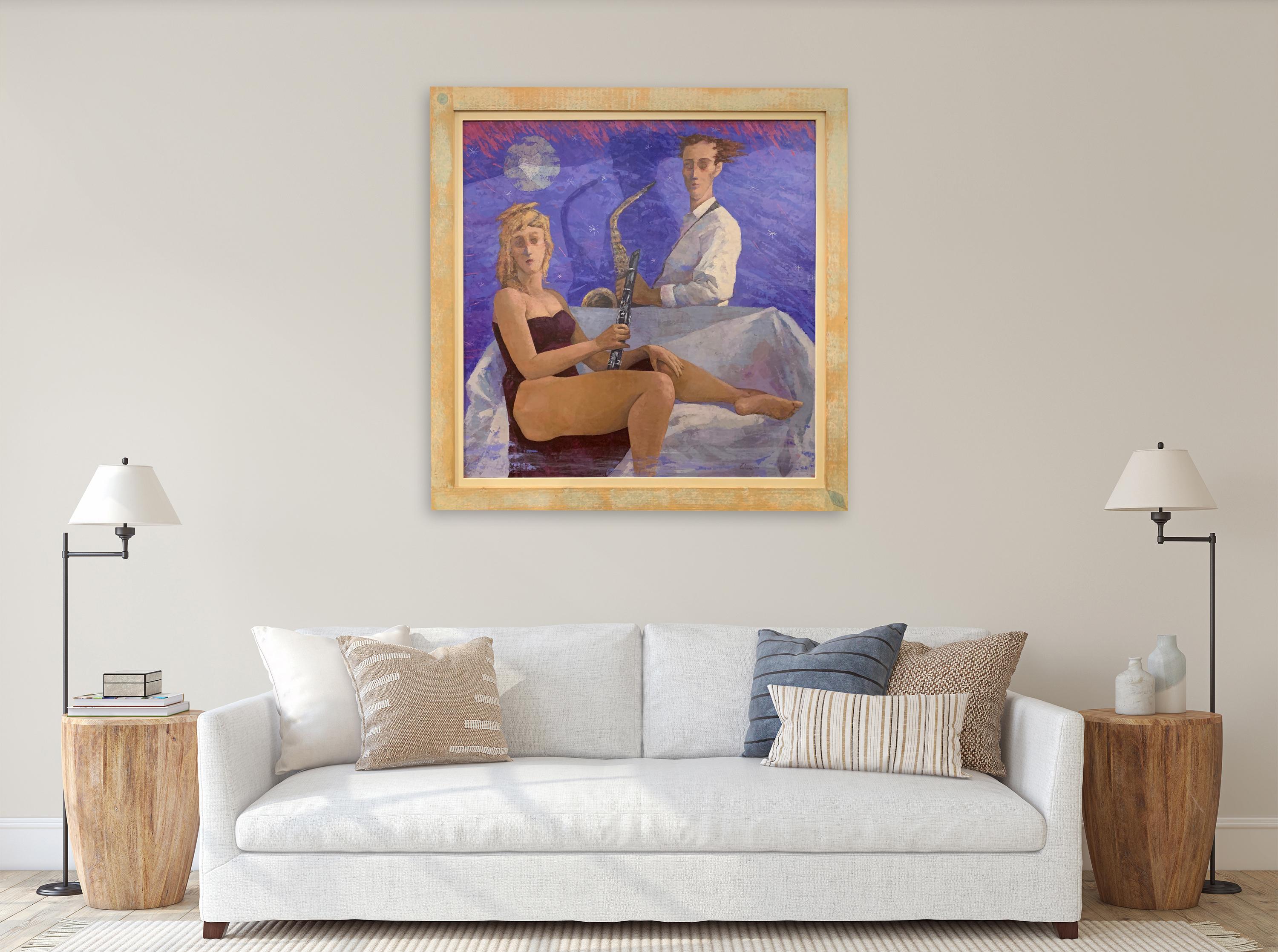 Los dos músicos - Pintura contemporánea de Giampaolo Talani en venta 1