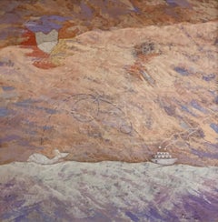 Surveillance de la baleine - Peinture de paysage de Giampaolo Talani