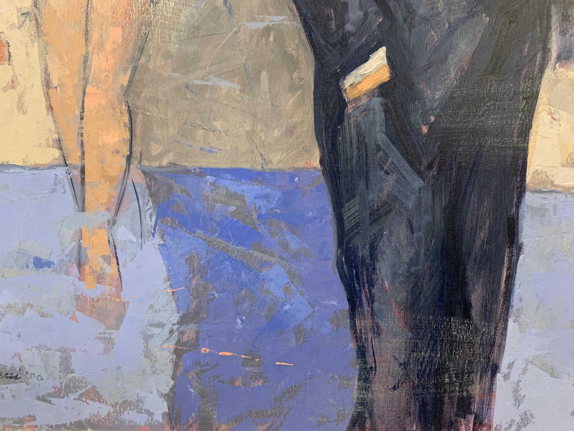 Woman On The Wall (Femme sur le mur) - Peinture d'un nu de Giampaolo Talani en vente 4