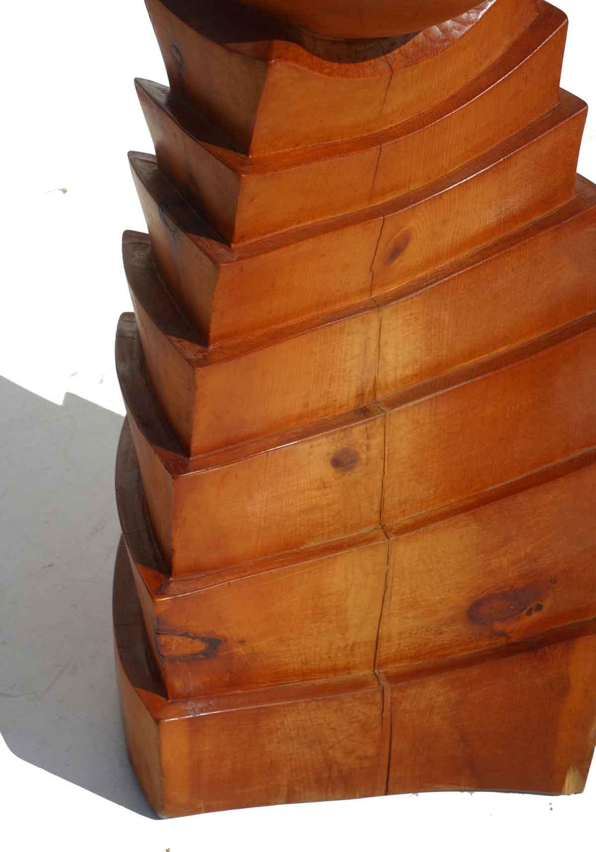 Bois Giampiero Pazzola Big Wood Italian Abstract Totem Sculpture en vente