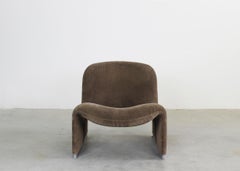 Giampiero Piretti Alky Chair in Brown Velvet by Anonima Castelli 1970s