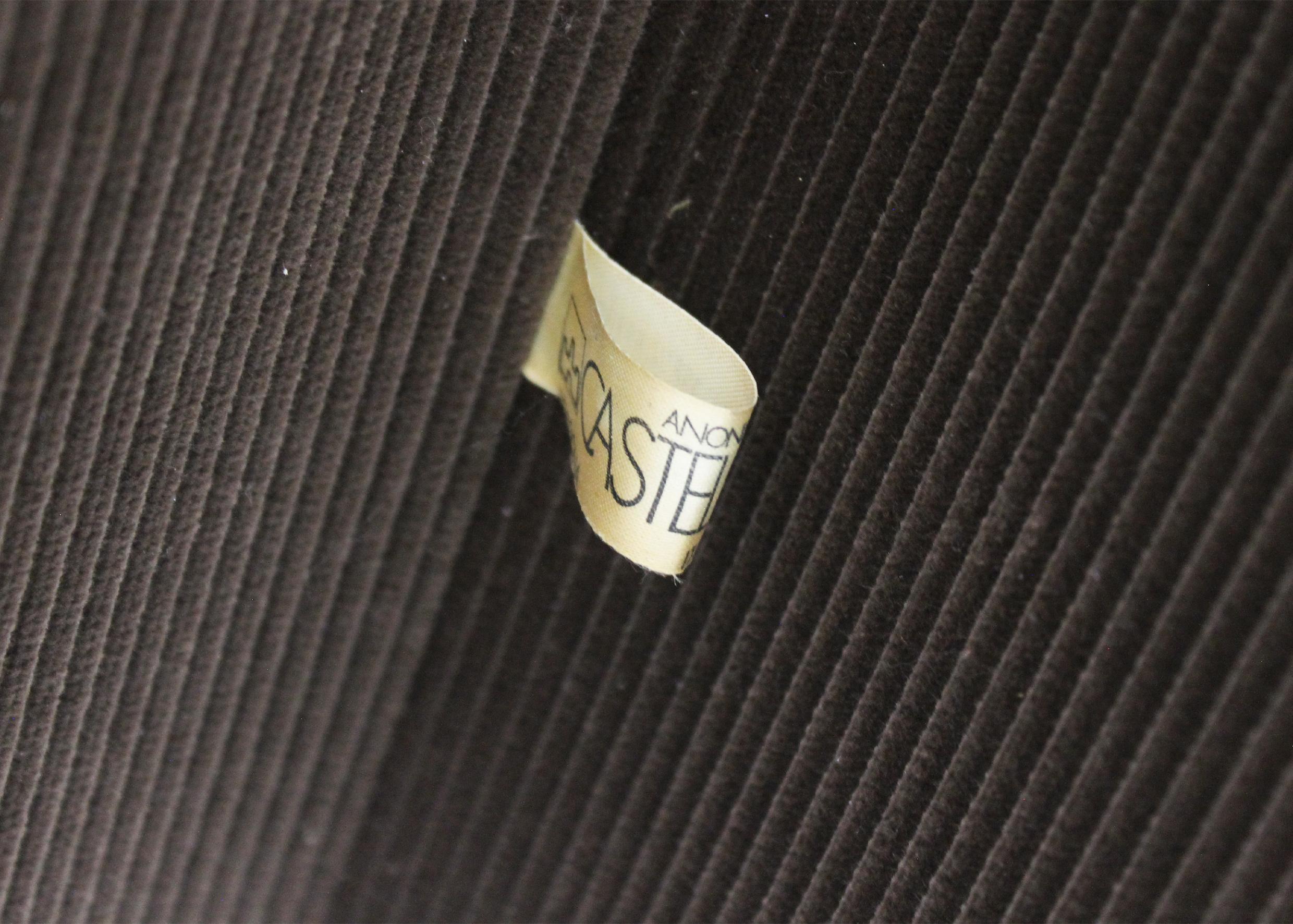 Giampiero Piretti Alky Chair in Brown Velvet by Anonima Castelli 1970s In Good Condition In Montecatini Terme, IT