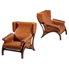 Giampiero Vitelli for Rossi di Albizzate Pair of 'Minore' Easy Chairs