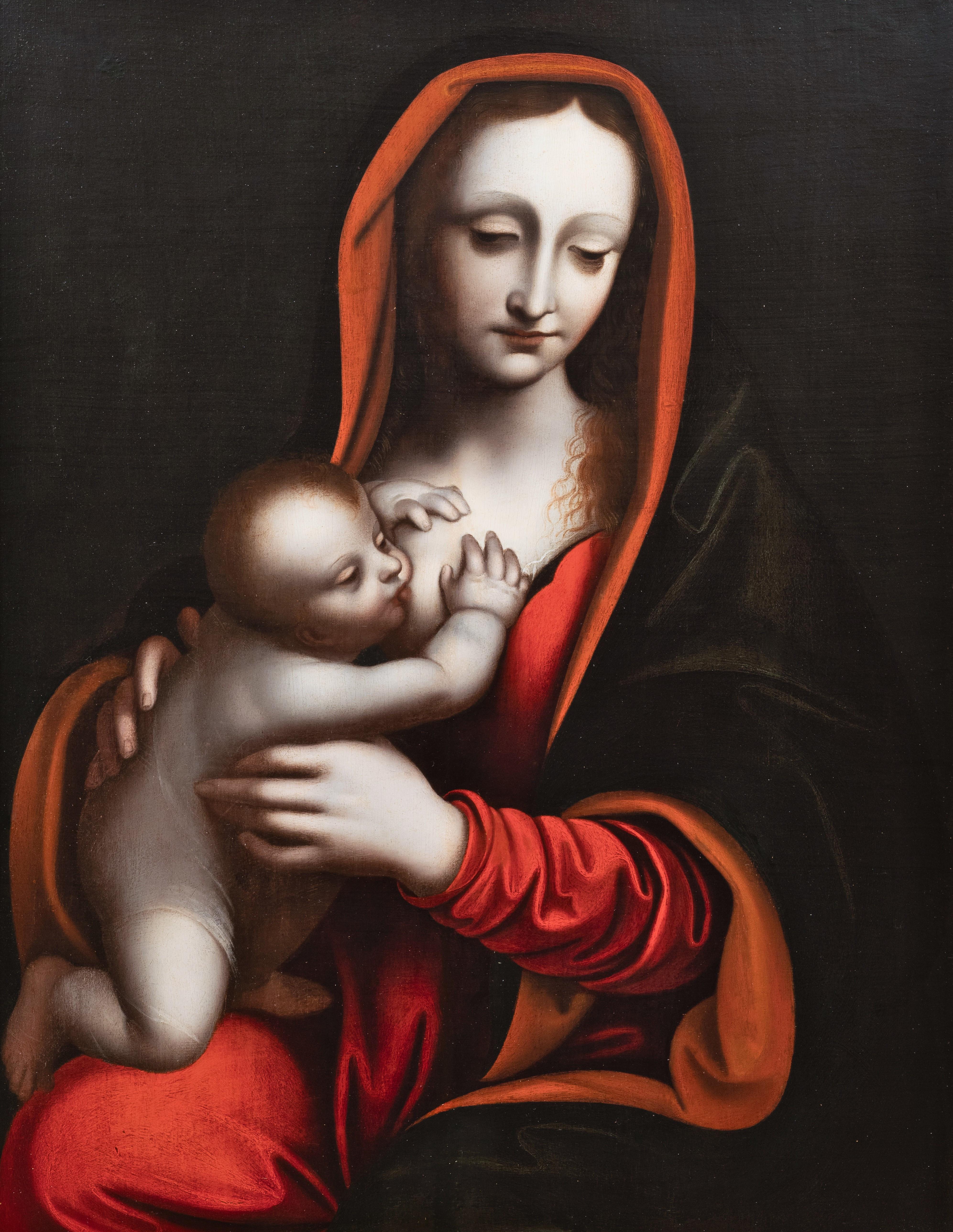 Virgin with Child, studio of Giampietrino (Milano 1495-1550), 16th century Italy For Sale 1