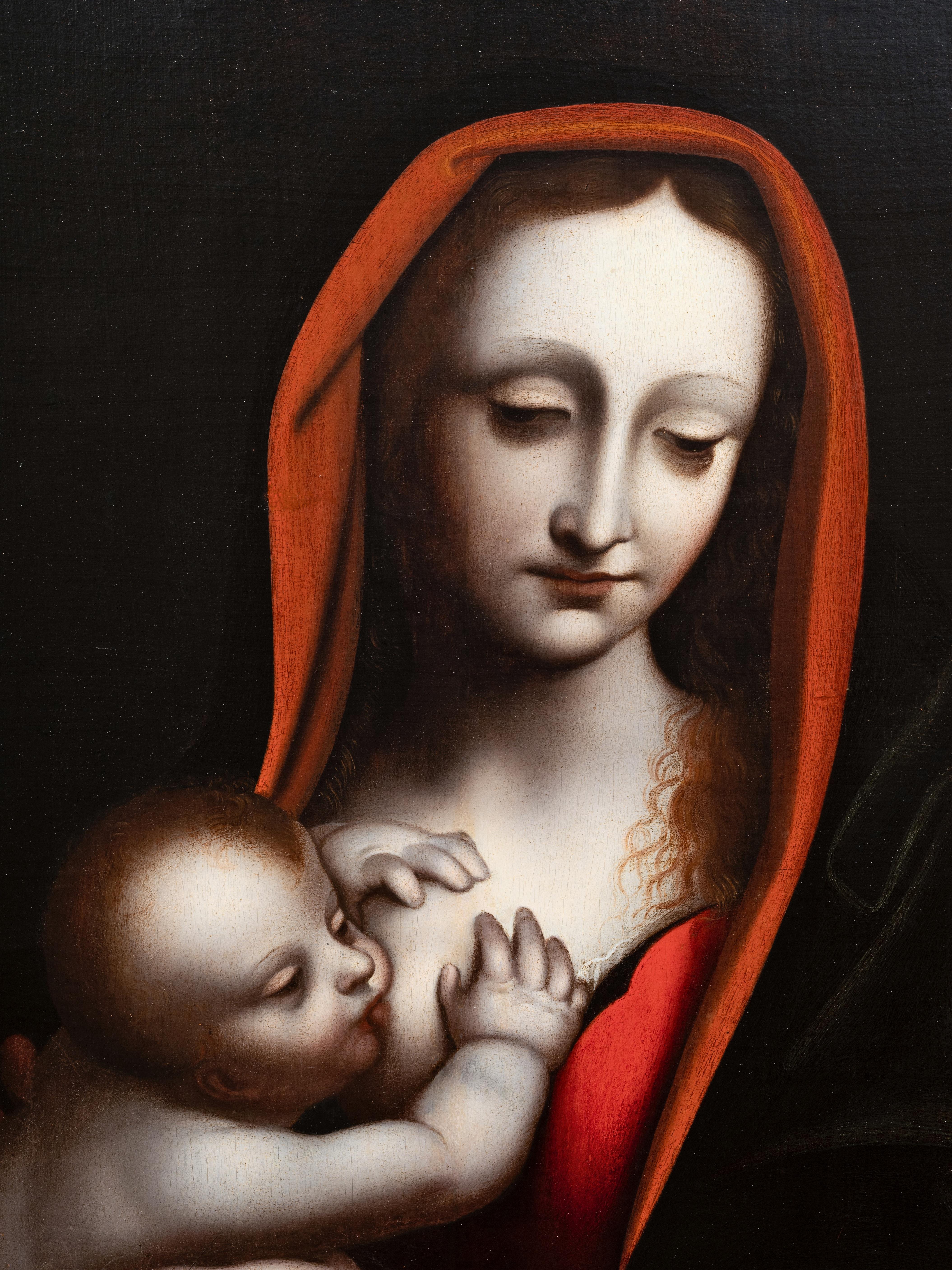 Virgin with Child, studio of Giampietrino (Milano 1495-1550), 16th century Italy For Sale 2