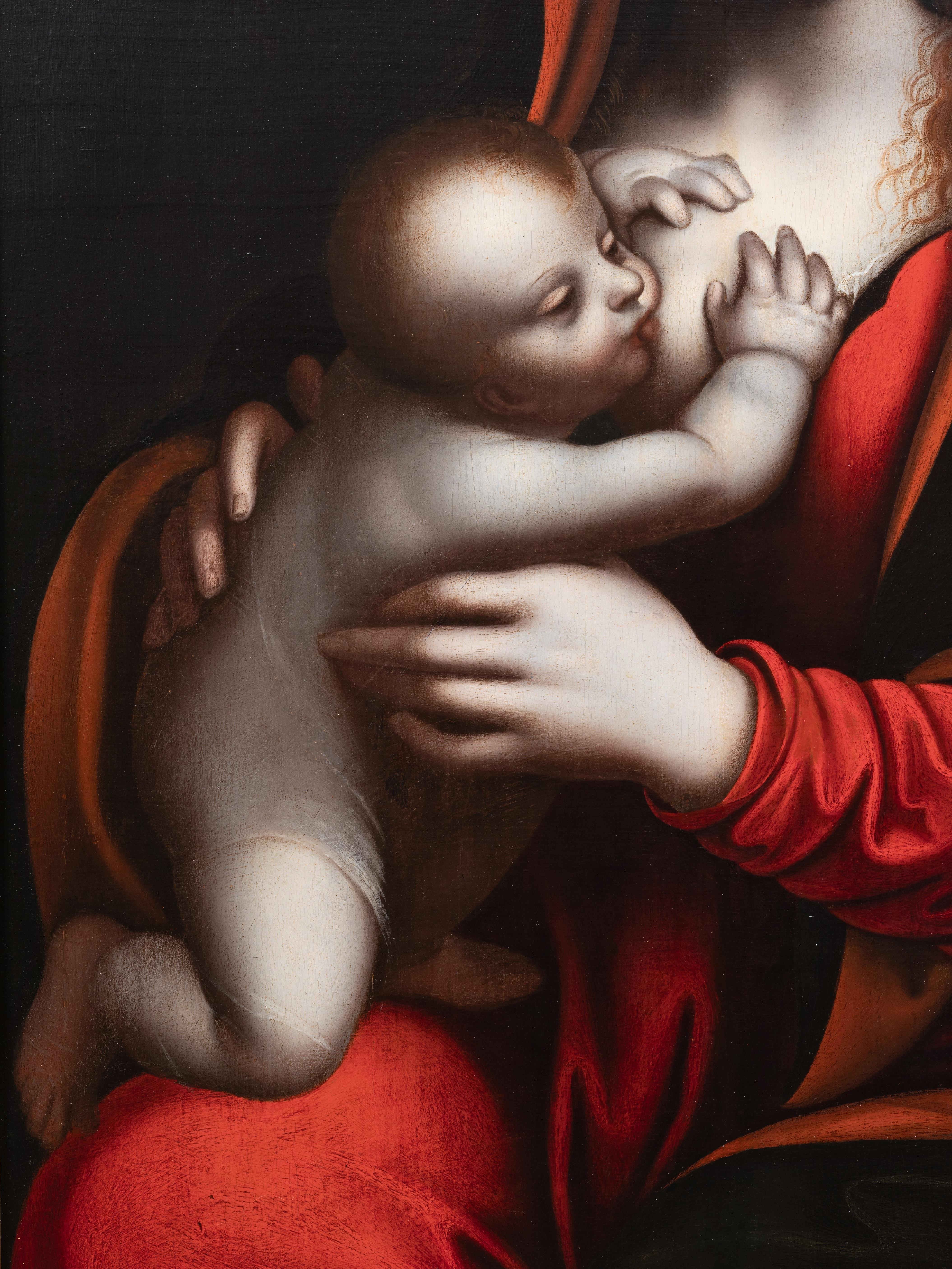 Virgin with Child, studio of Giampietrino (Milano 1495-1550), 16th century Italy For Sale 3