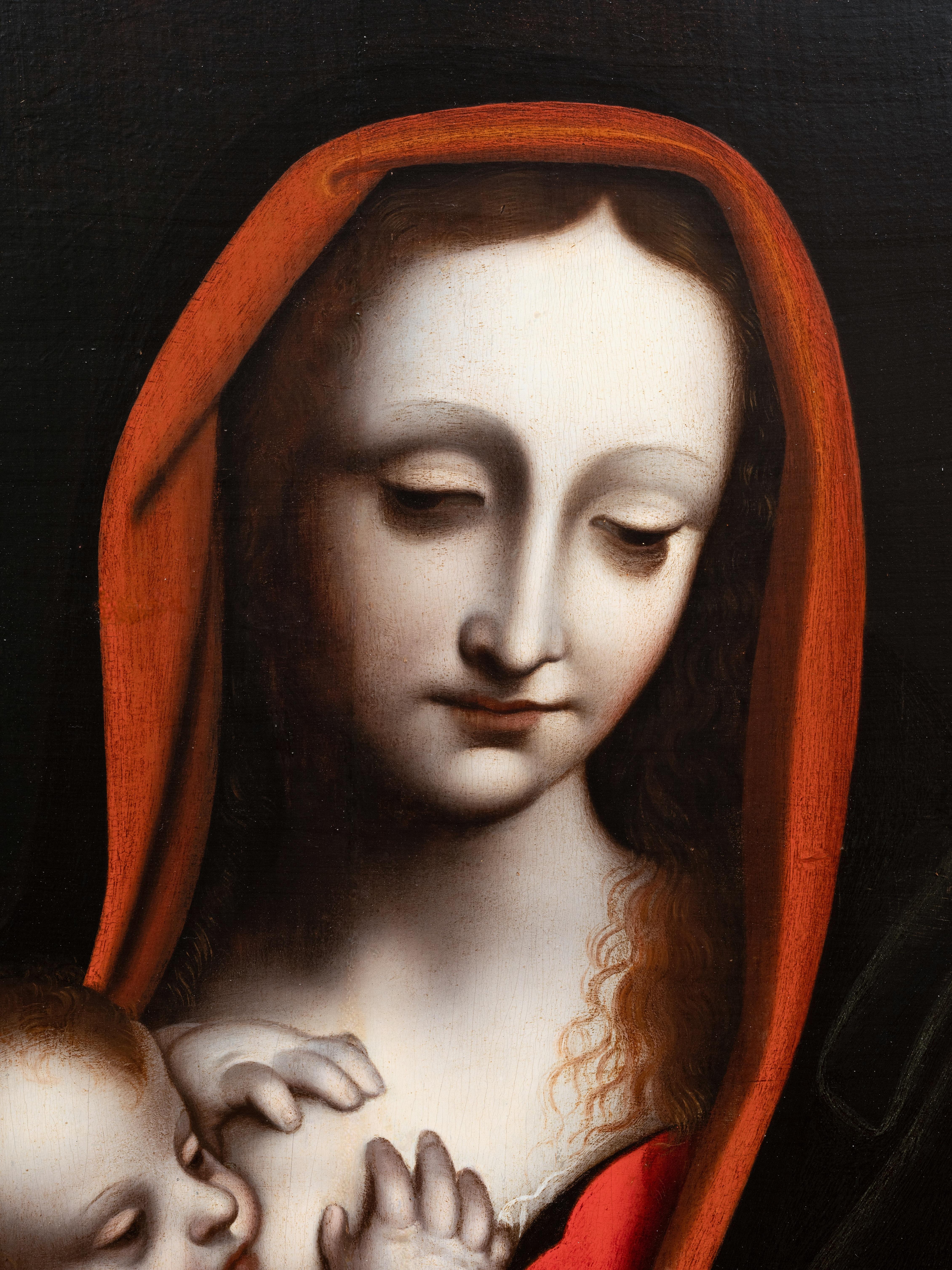 Virgin with Child, studio of Giampietrino (Milano 1495-1550), 16th century Italy For Sale 5