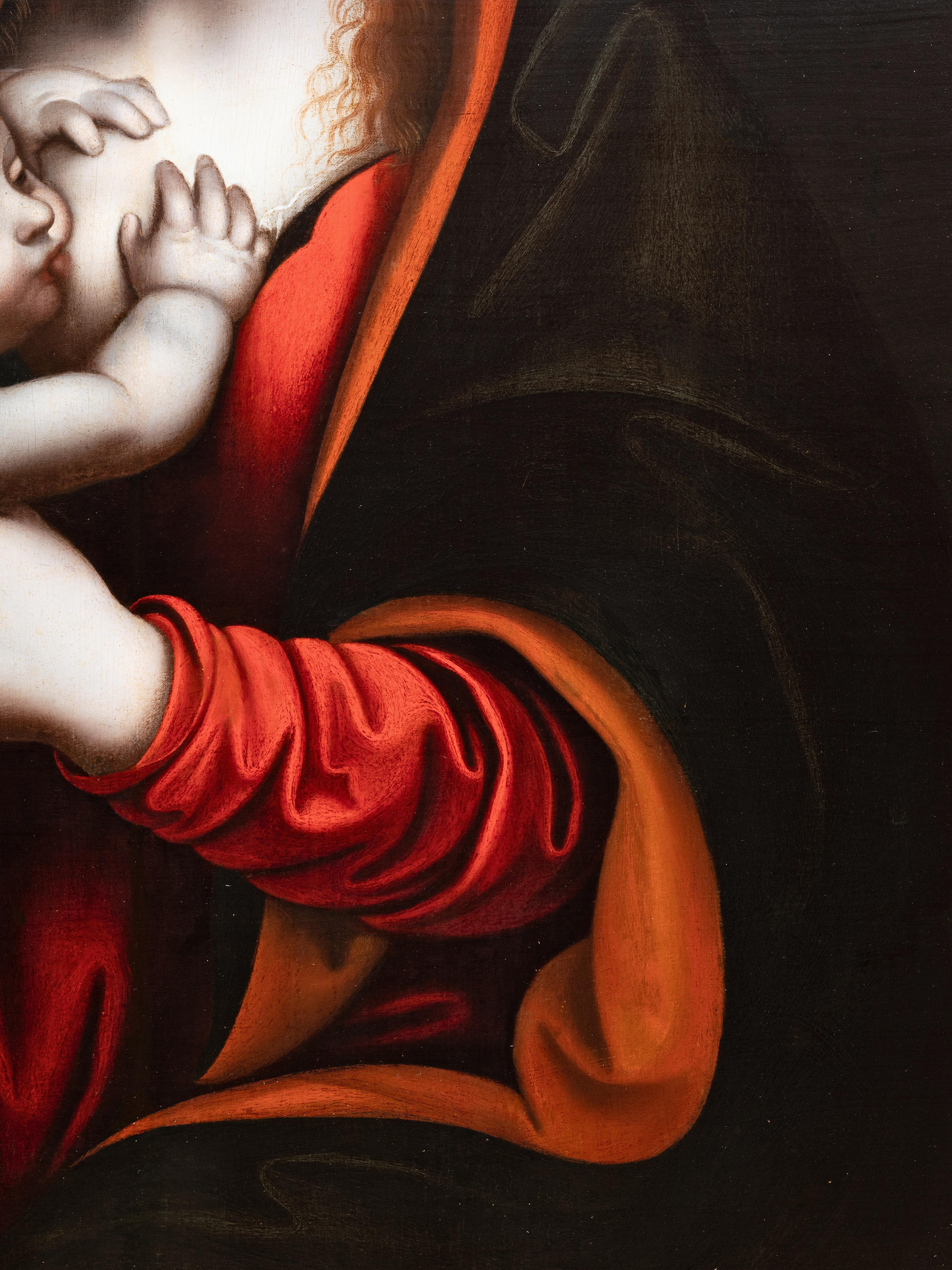 Virgin with Child, studio of Giampietrino (Milano 1495-1550), 16th century Italy For Sale 6