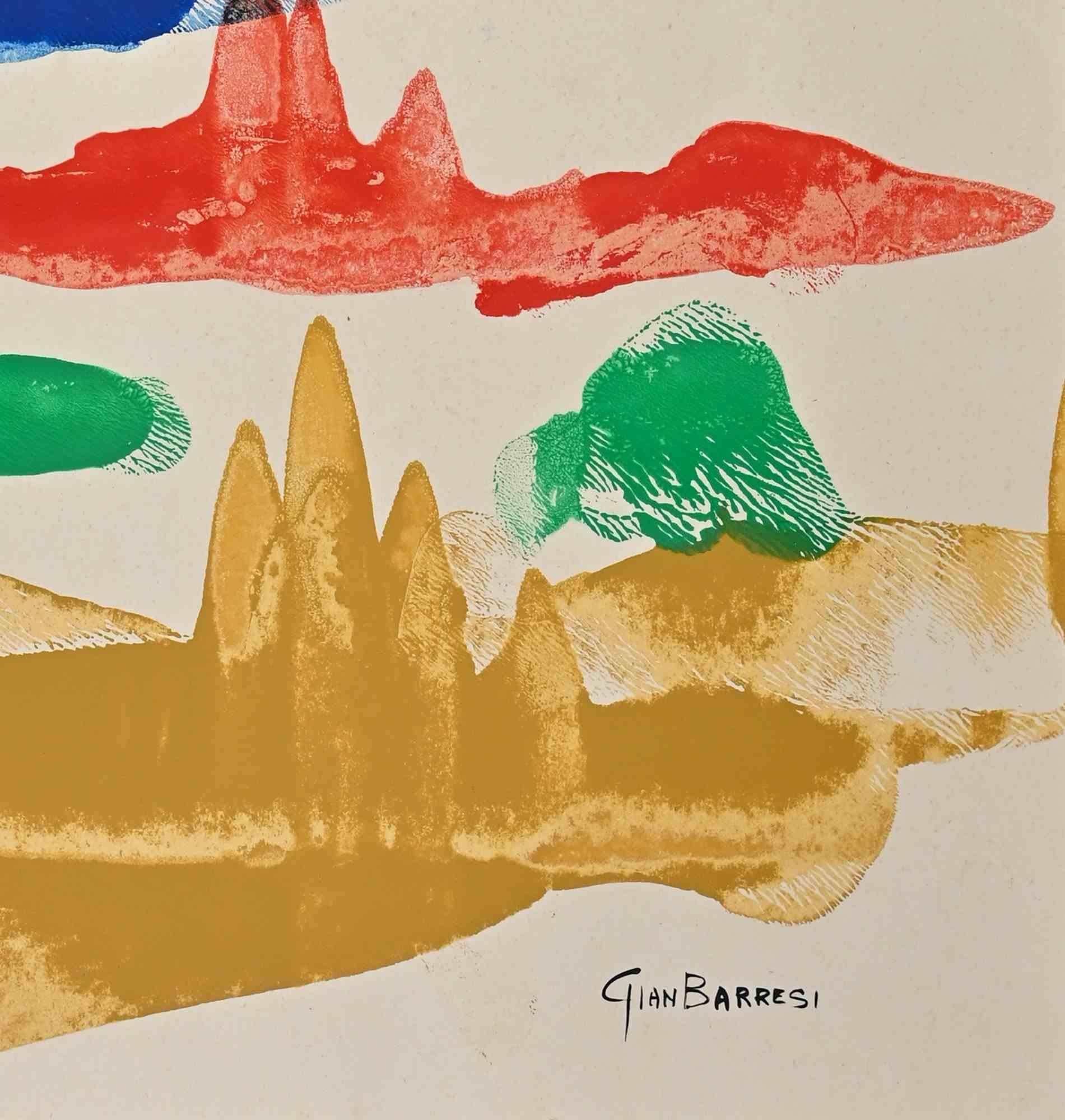 Paesaggio - Disegno originale di Gian Barresi - Fine XX secolo 2